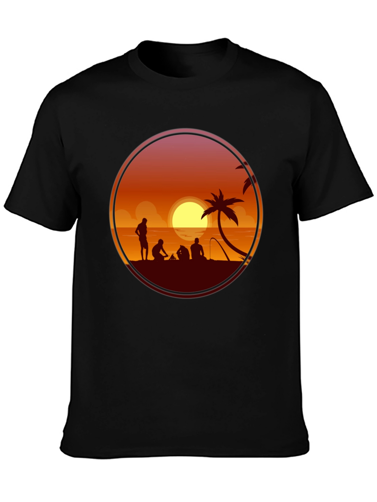 Sunset Beach Silhouette T-Shirt