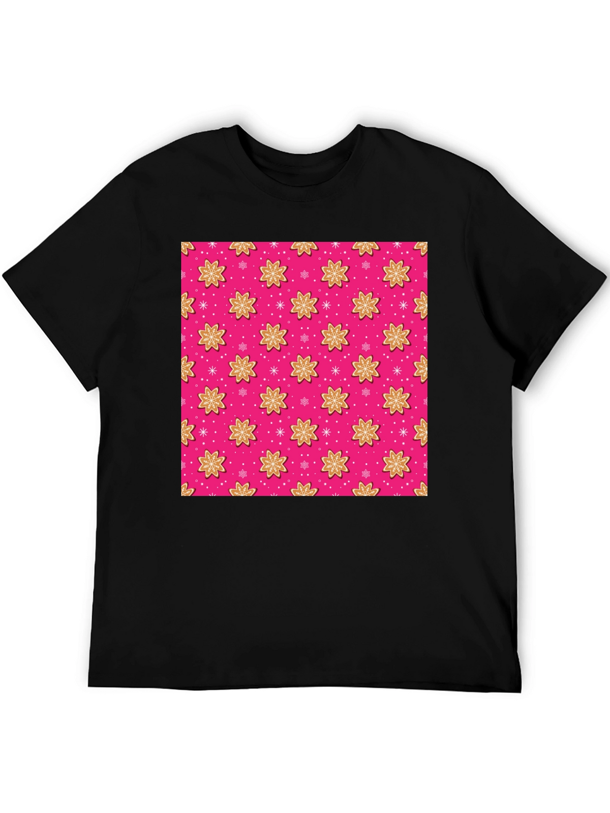 Pink Gingerbread Pattern T-Shirt