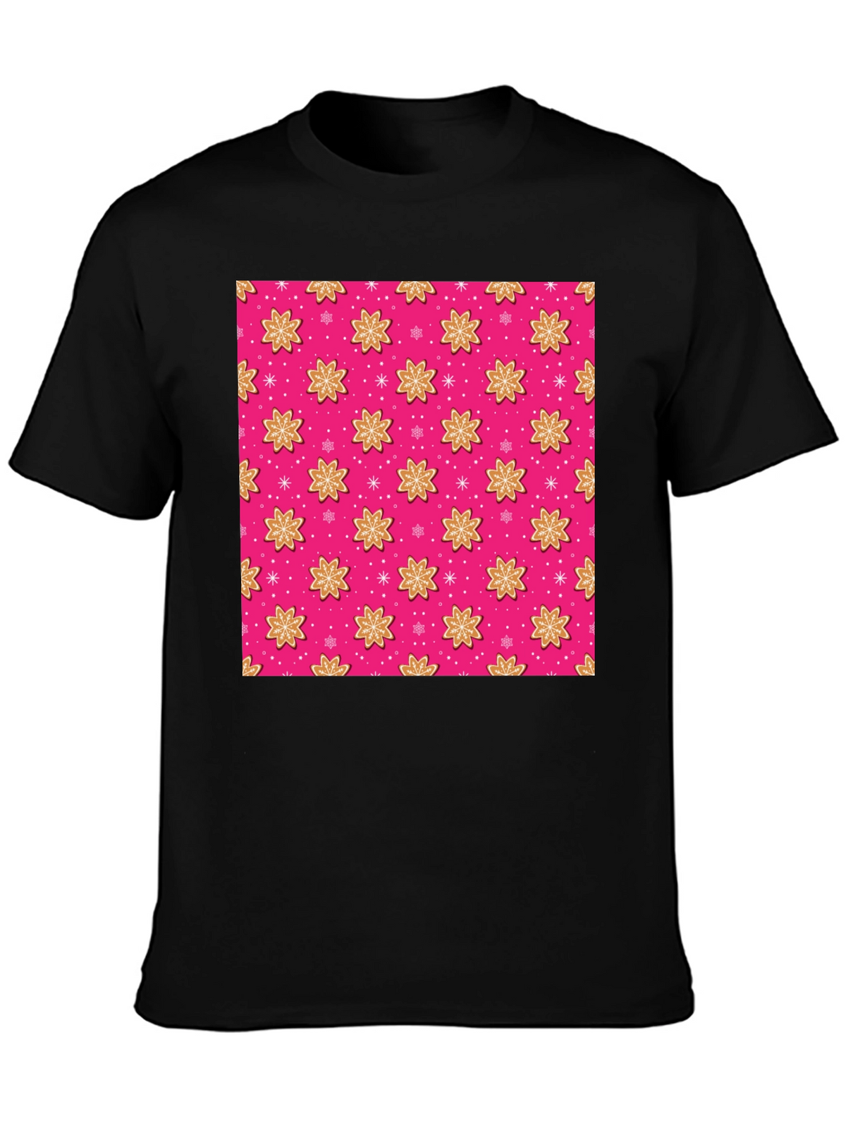 Pink Gingerbread Pattern T-Shirt