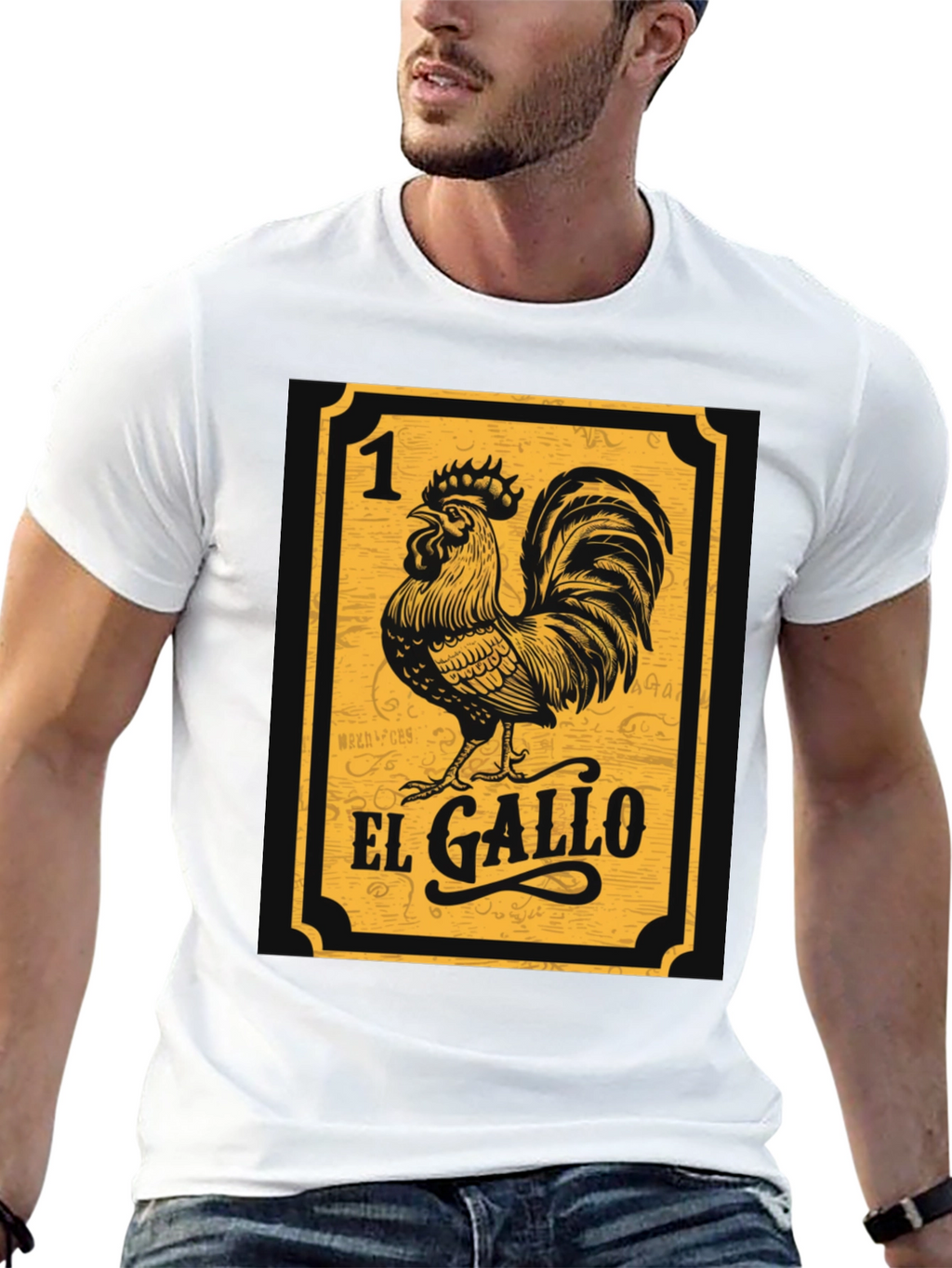 El Gallo T-Shirt - Lottery Card Style