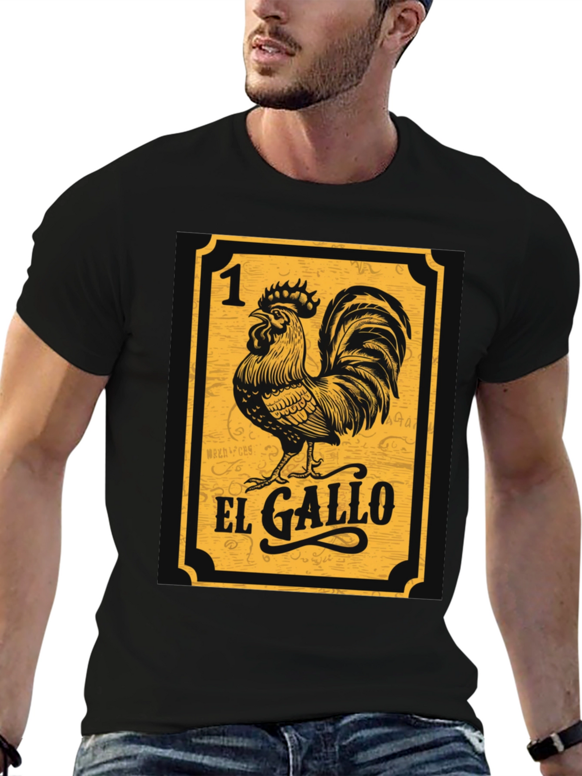 El Gallo T-Shirt - Lottery Card Style