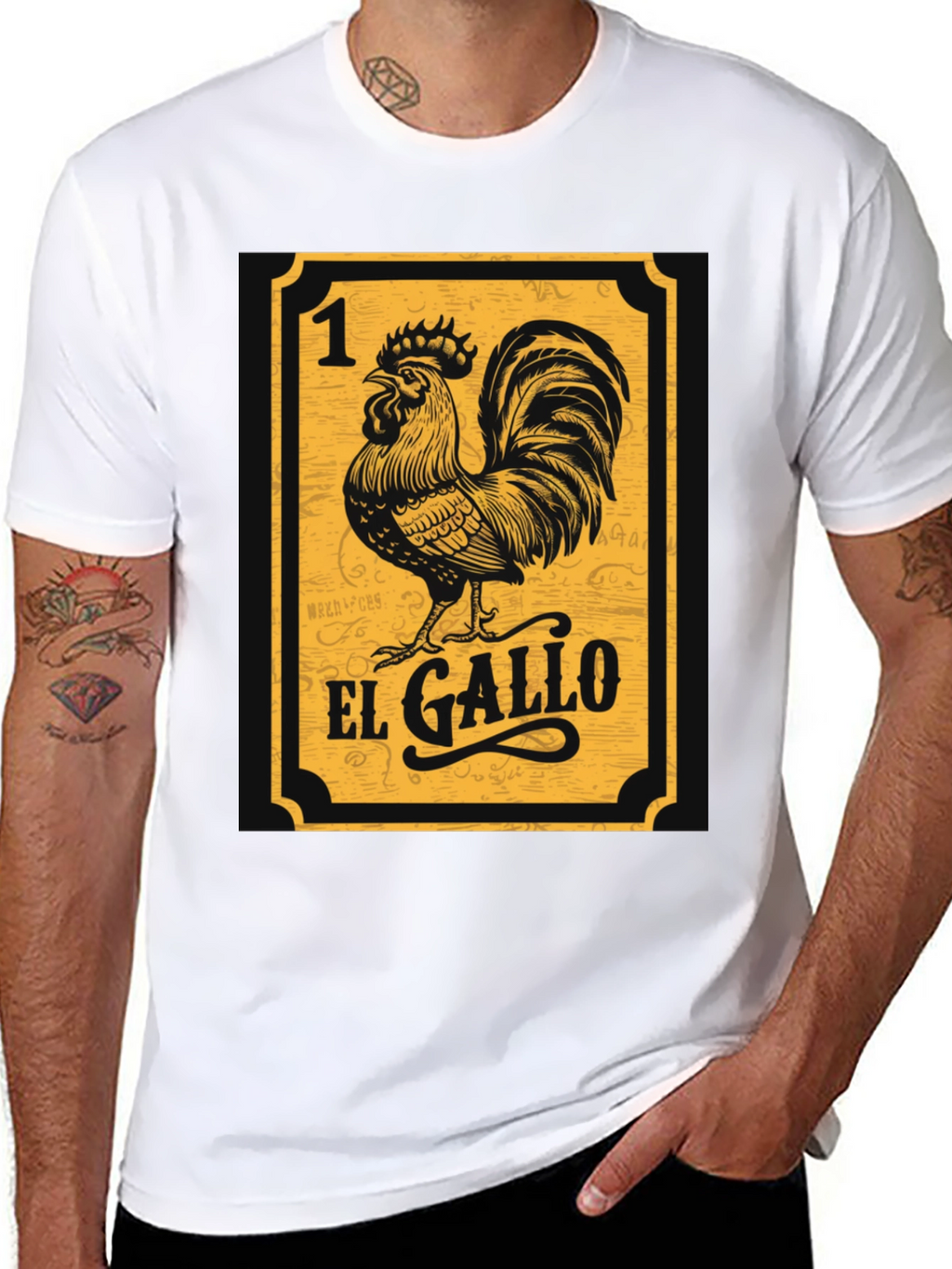 El Gallo T-Shirt - Lottery Card Style