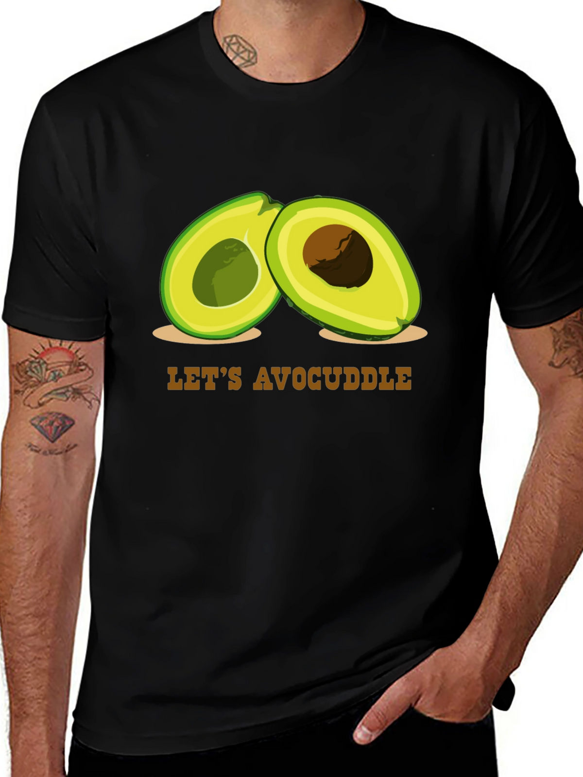 Avocuddle Graphic Tee - Cute Avocado T-Shirt