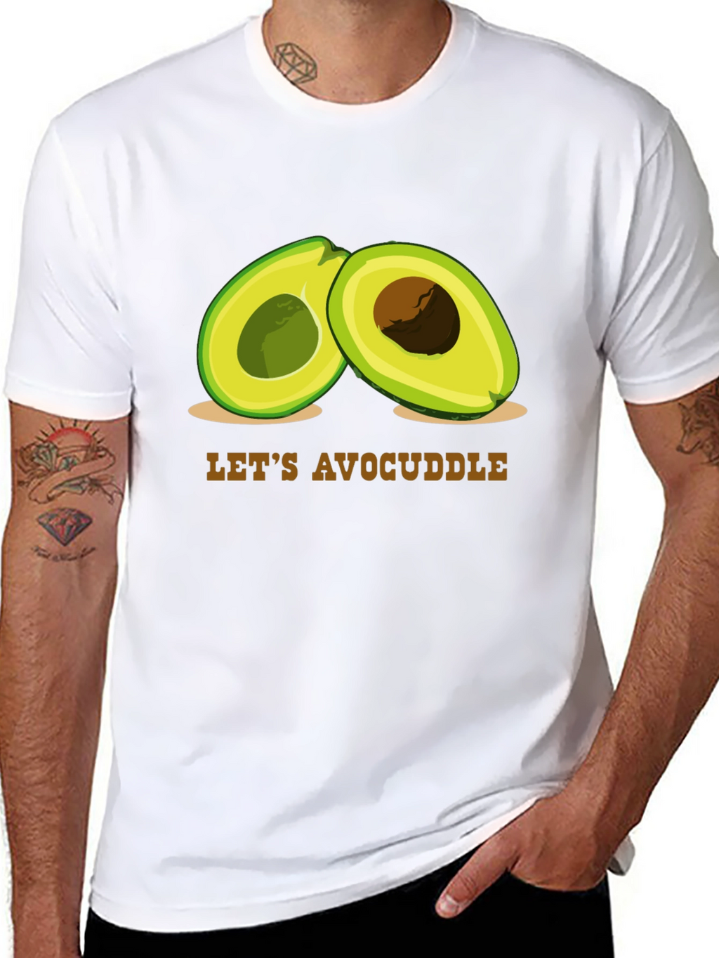 Avocuddle Graphic Tee - Cute Avocado T-Shirt