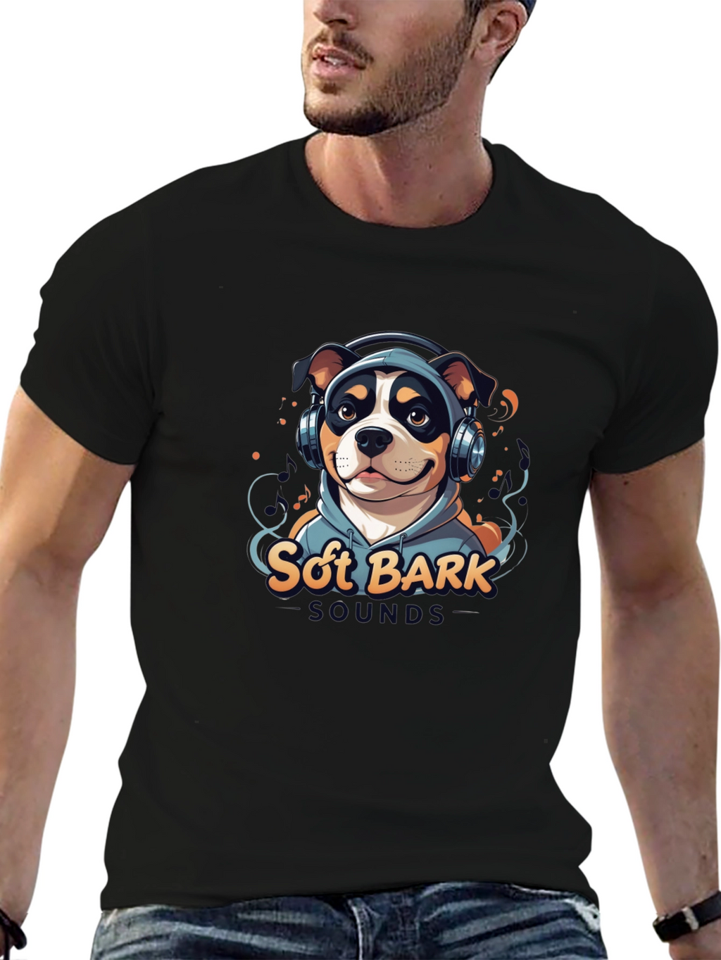 Soft Bark Sounds Dog Graphic T-Shirt