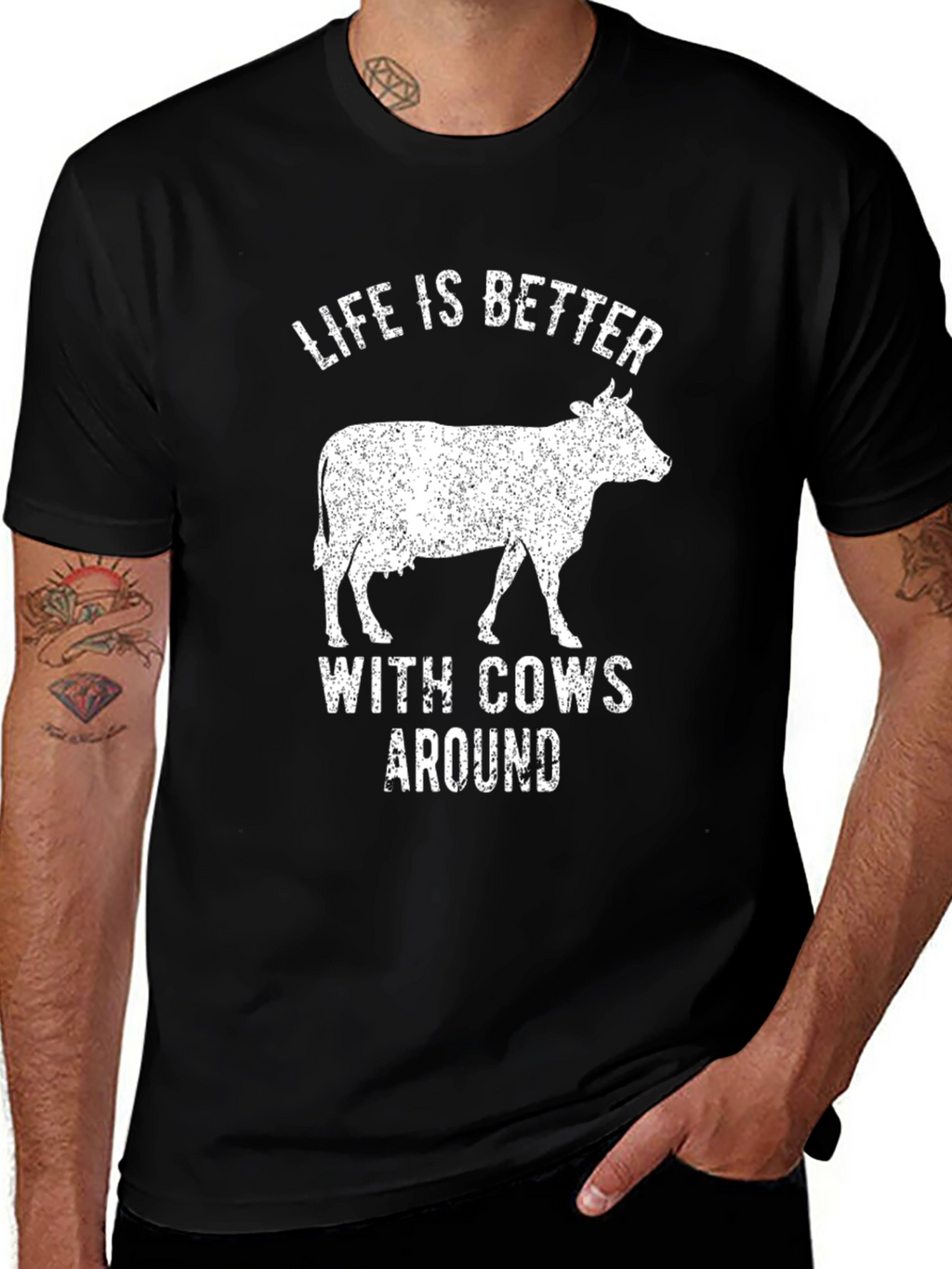 Life Is Better With Cows Around T-Shirt