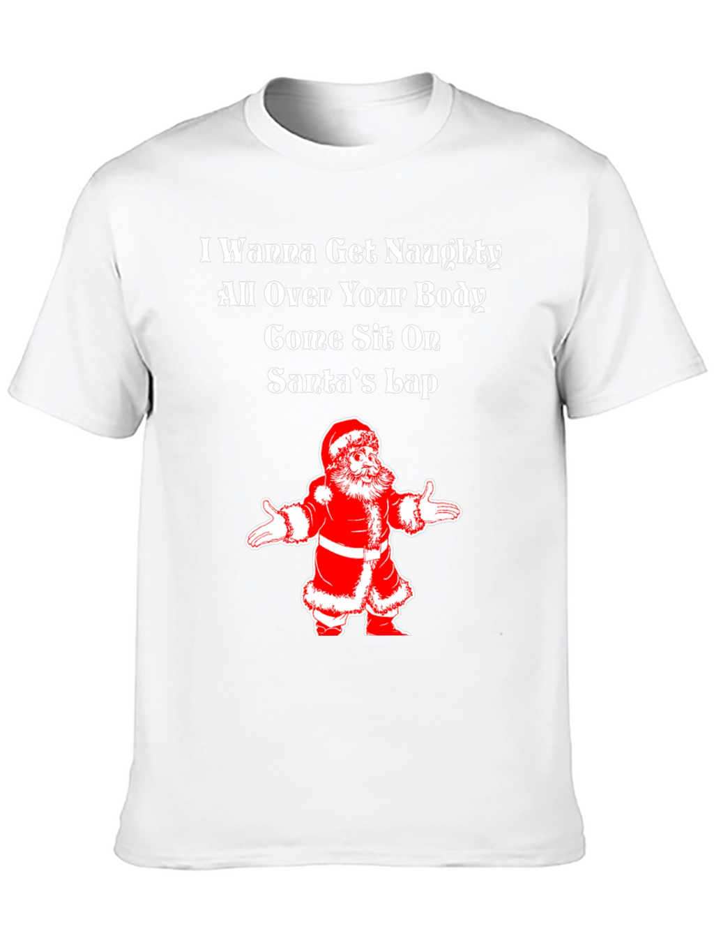 Naughty Santa Lap Christmas Tee
