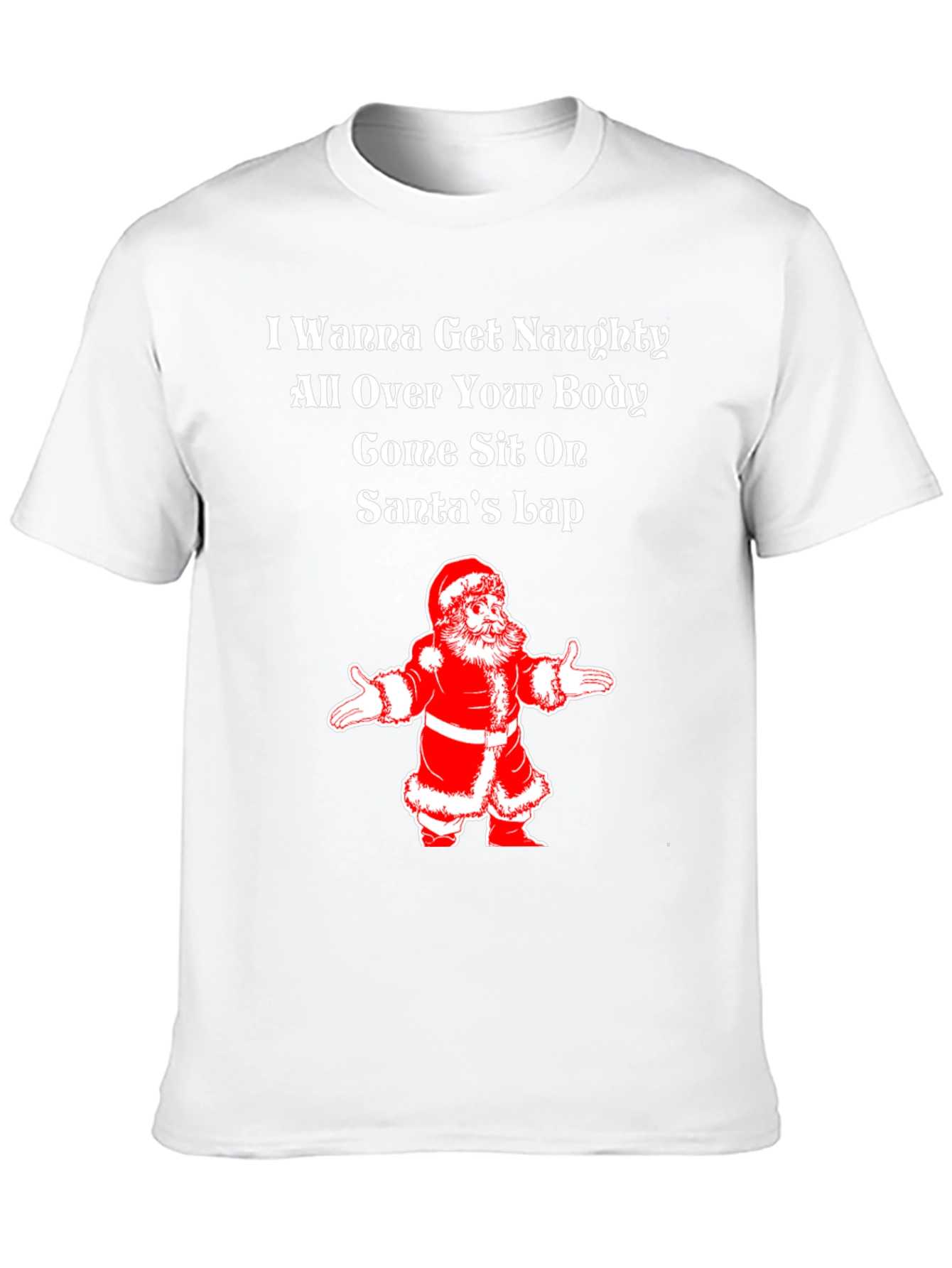 Naughty Santa Lap Christmas Tee