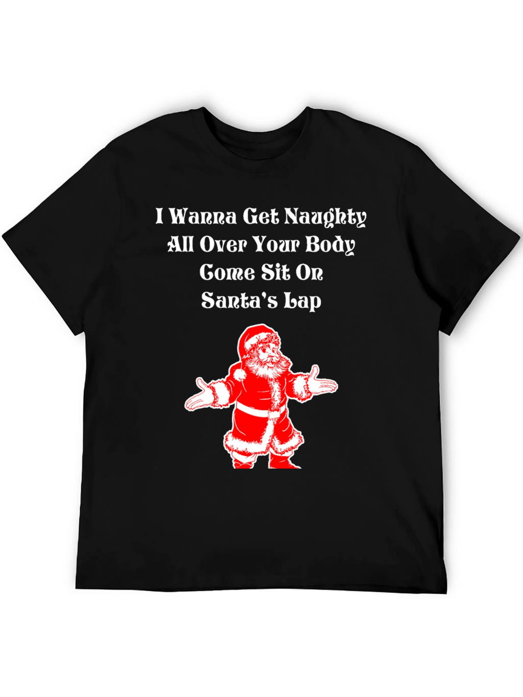Naughty Santa Lap Christmas Tee