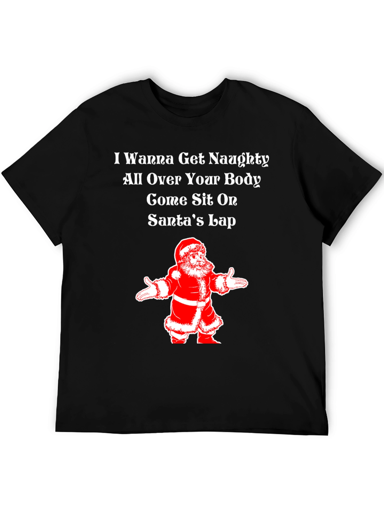 Naughty Santa Lap Christmas Tee