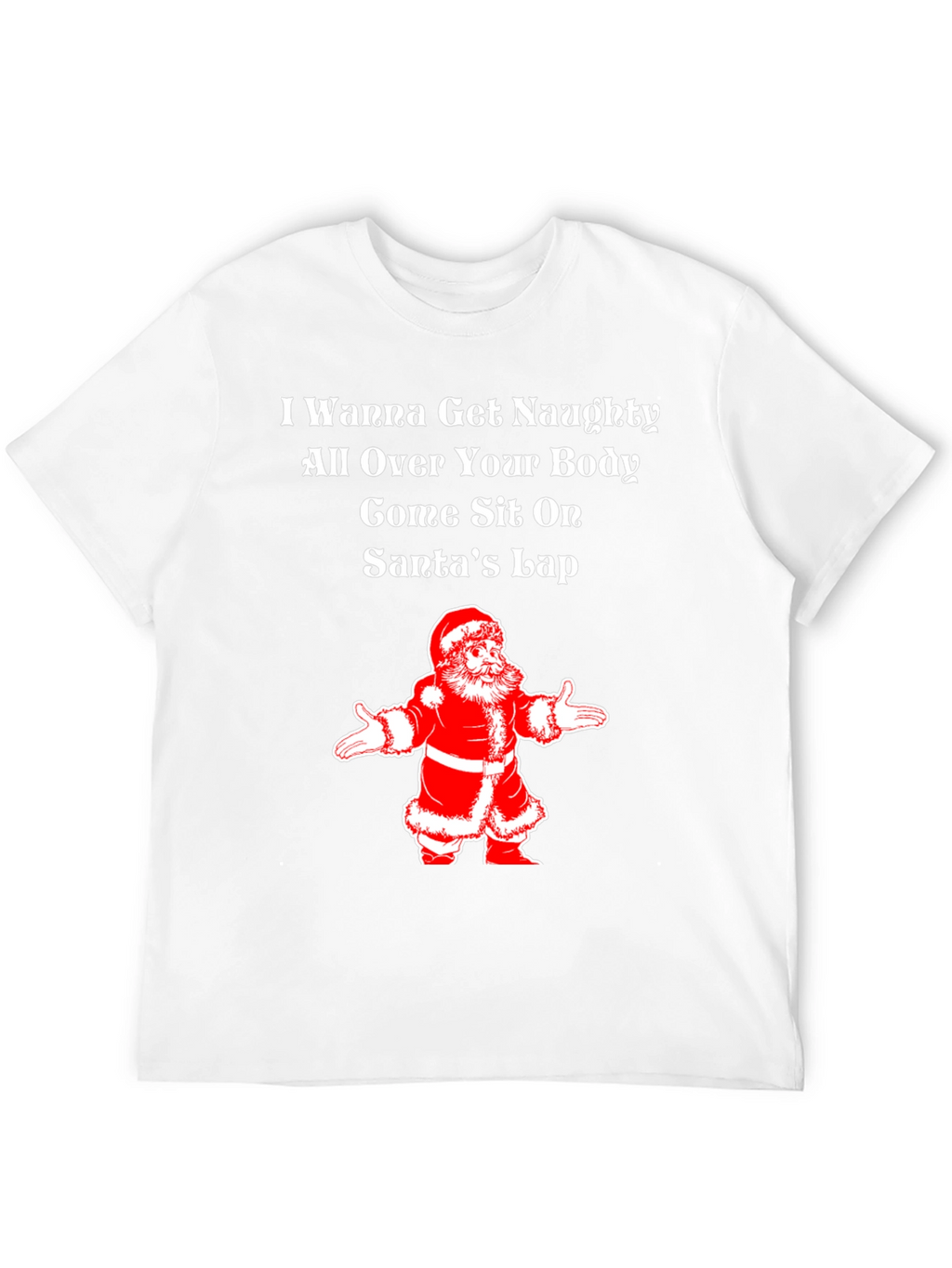 Naughty Santa Lap Christmas Tee