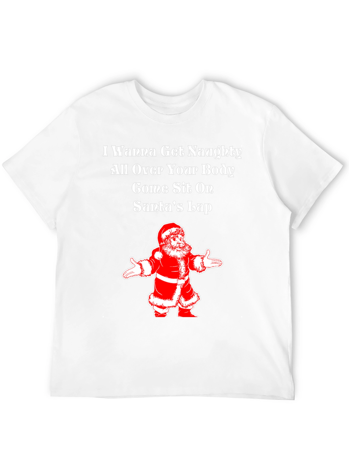 Naughty Santa Lap Christmas Tee