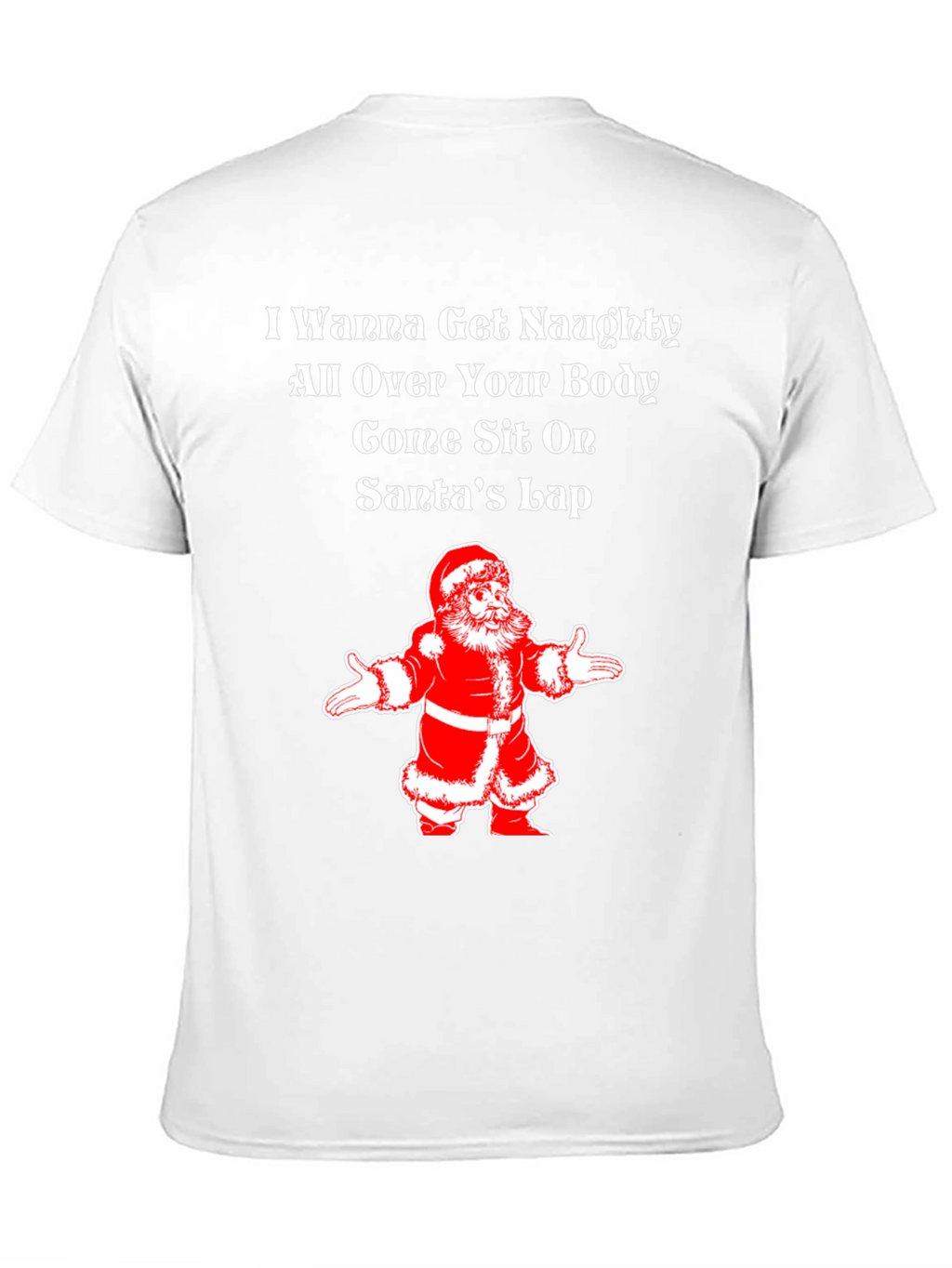Naughty Santa Lap Christmas Tee