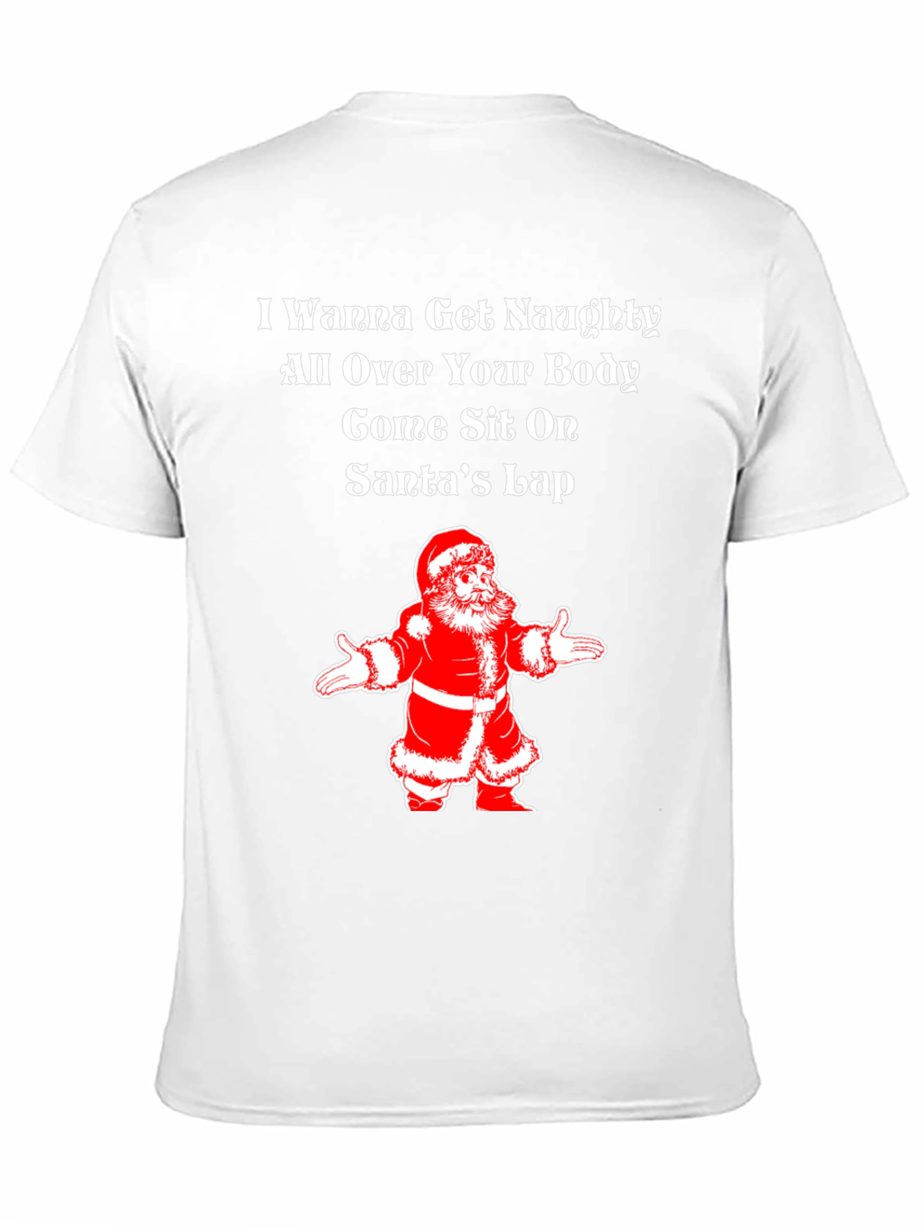Naughty Santa Lap Christmas Tee