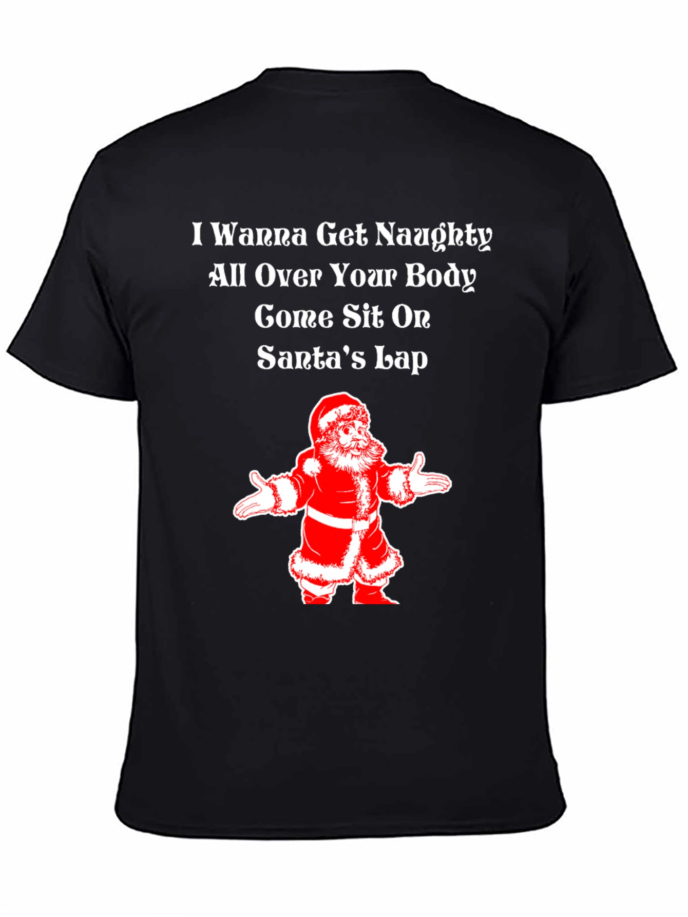 Naughty Santa Lap Christmas Tee