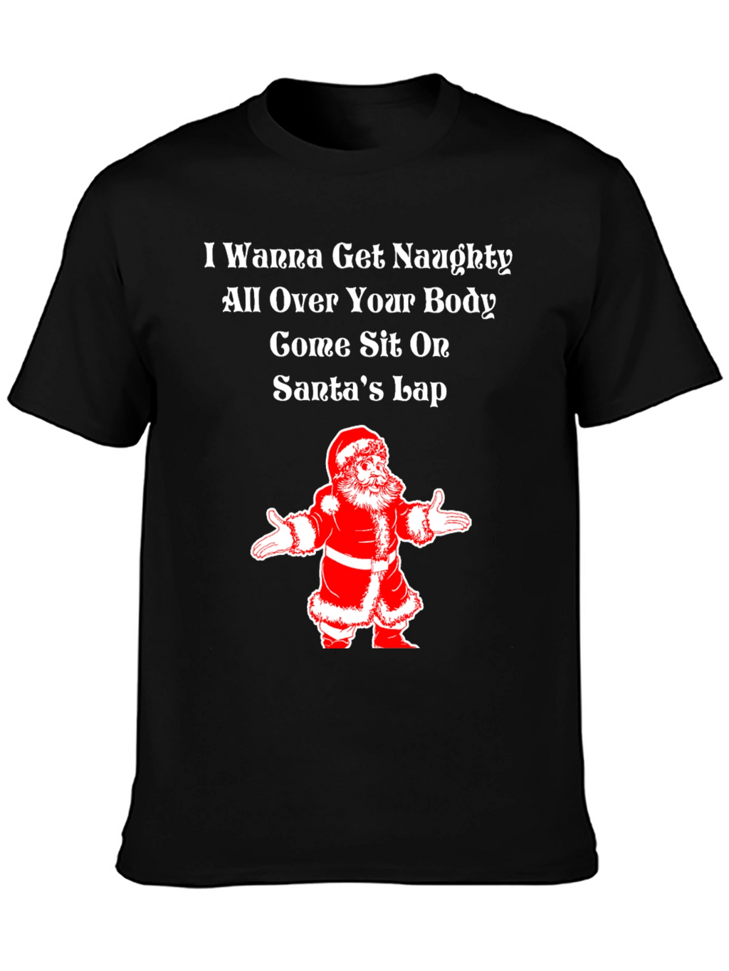 Naughty Santa Lap Christmas Tee