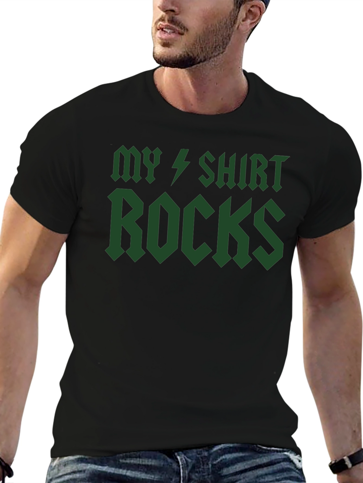 My Shirt Rocks T-Shirt - Green Graphic Tee