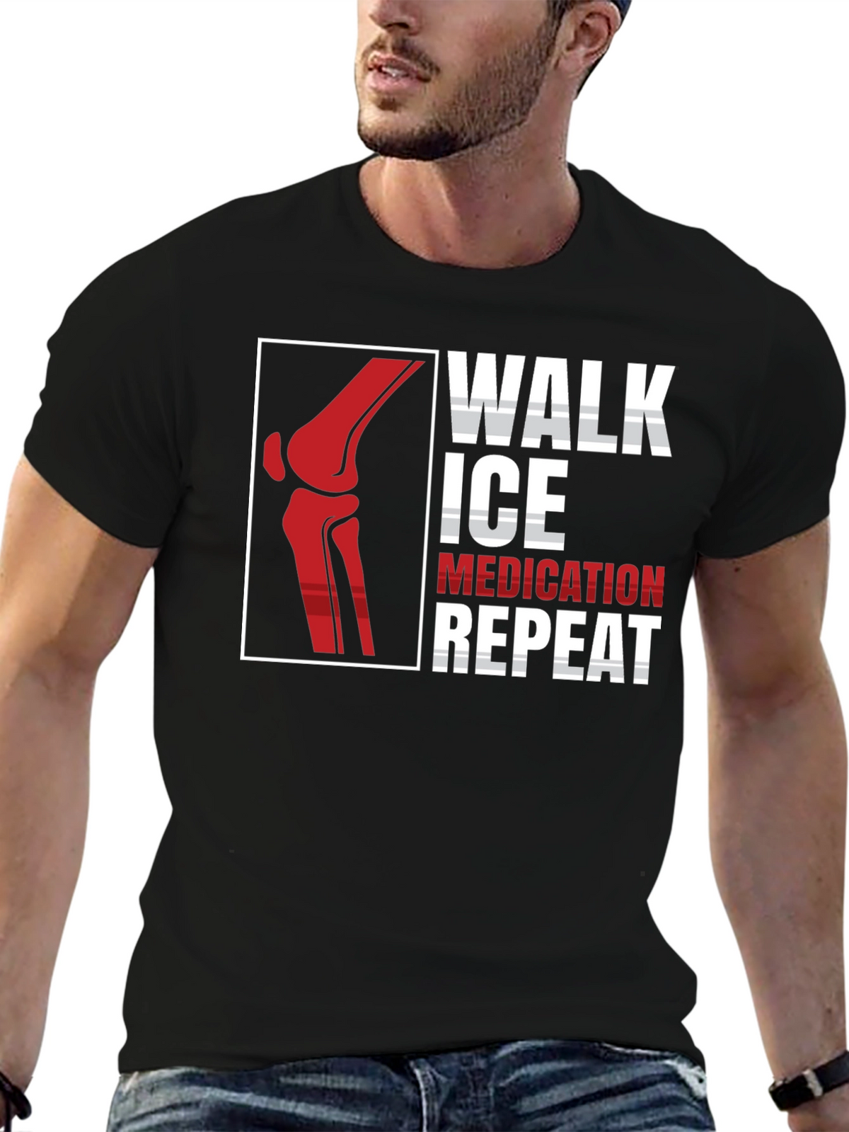 Walk Ice Medication Repeat T-Shirt