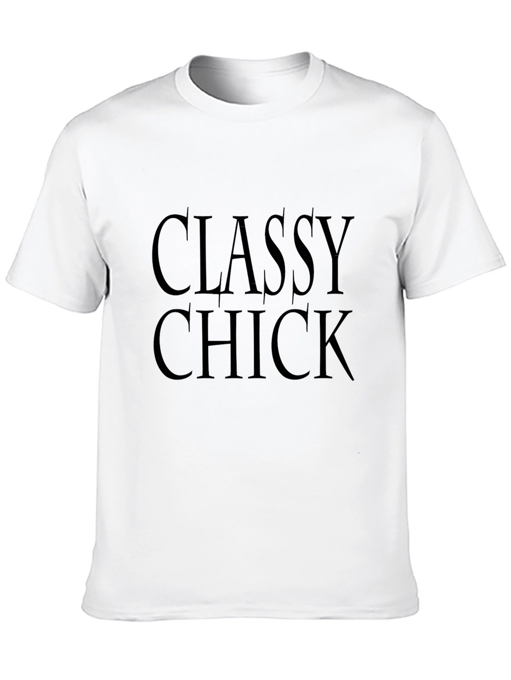 Classy Chick Graphic Print Black Tee
