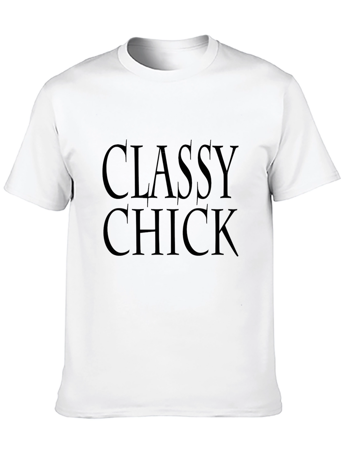 Classy Chick Graphic Print Black Tee