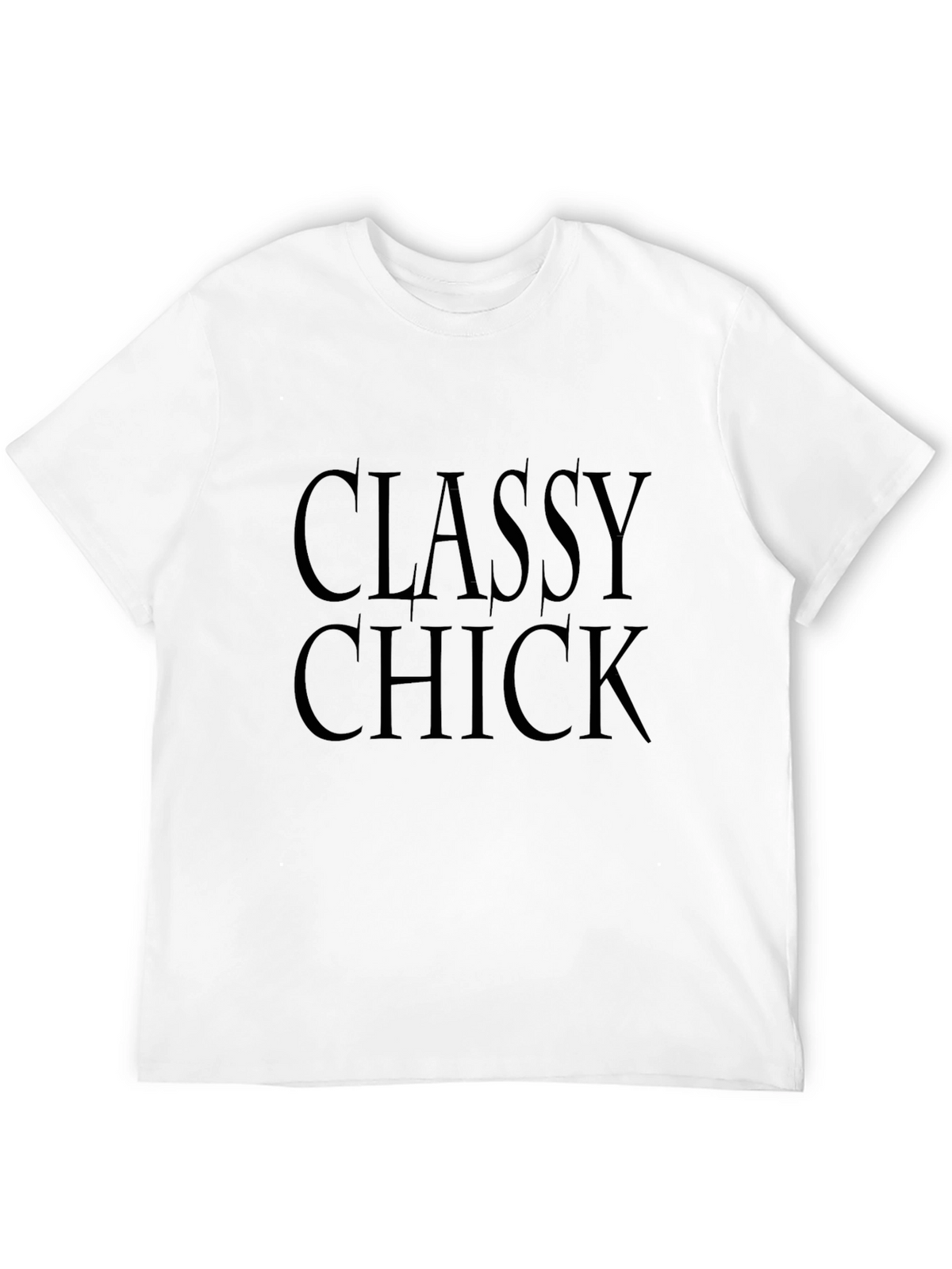 Classy Chick Graphic Print Black Tee