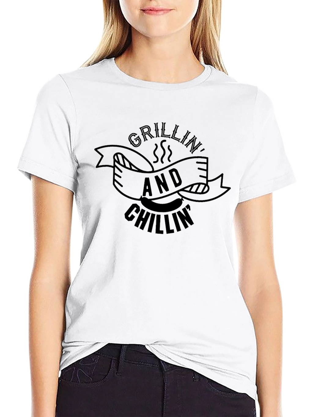 Grillin and Chillin Black T-Shirt