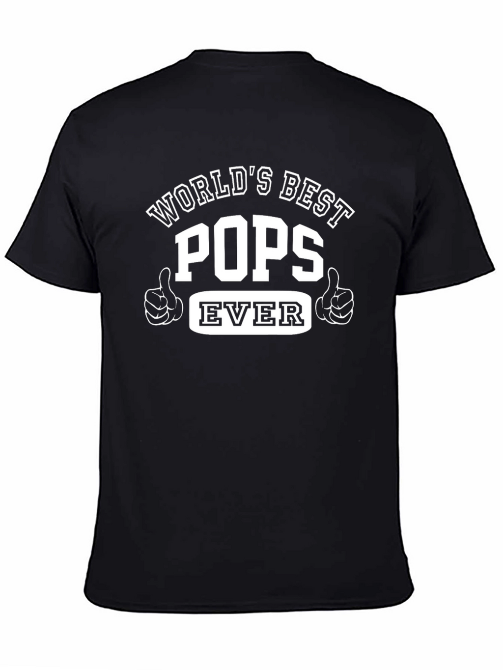 Worlds Best Pops Ever Black Graphic Tee
