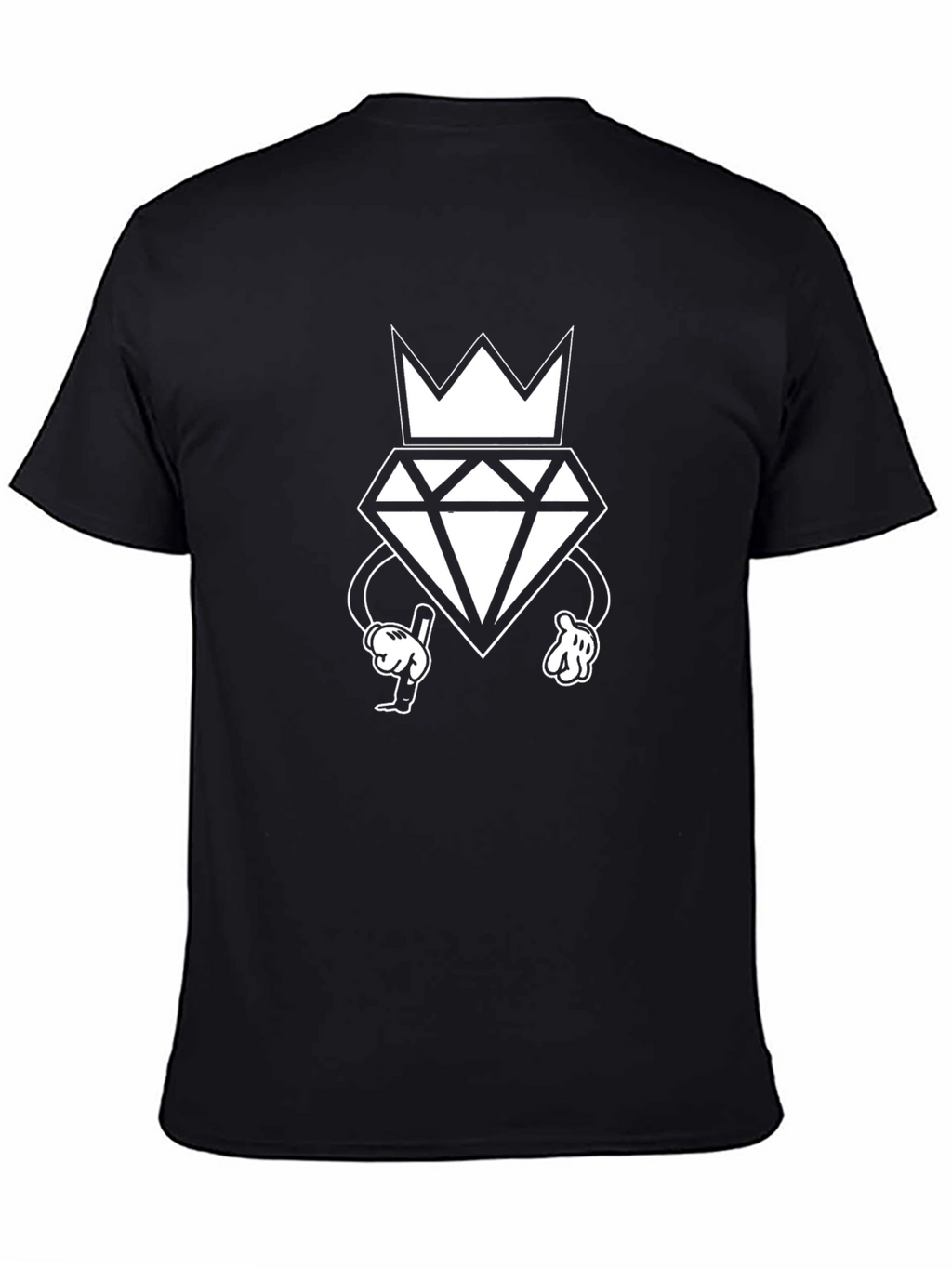 Diamond Crown Graphic Black T-Shirt