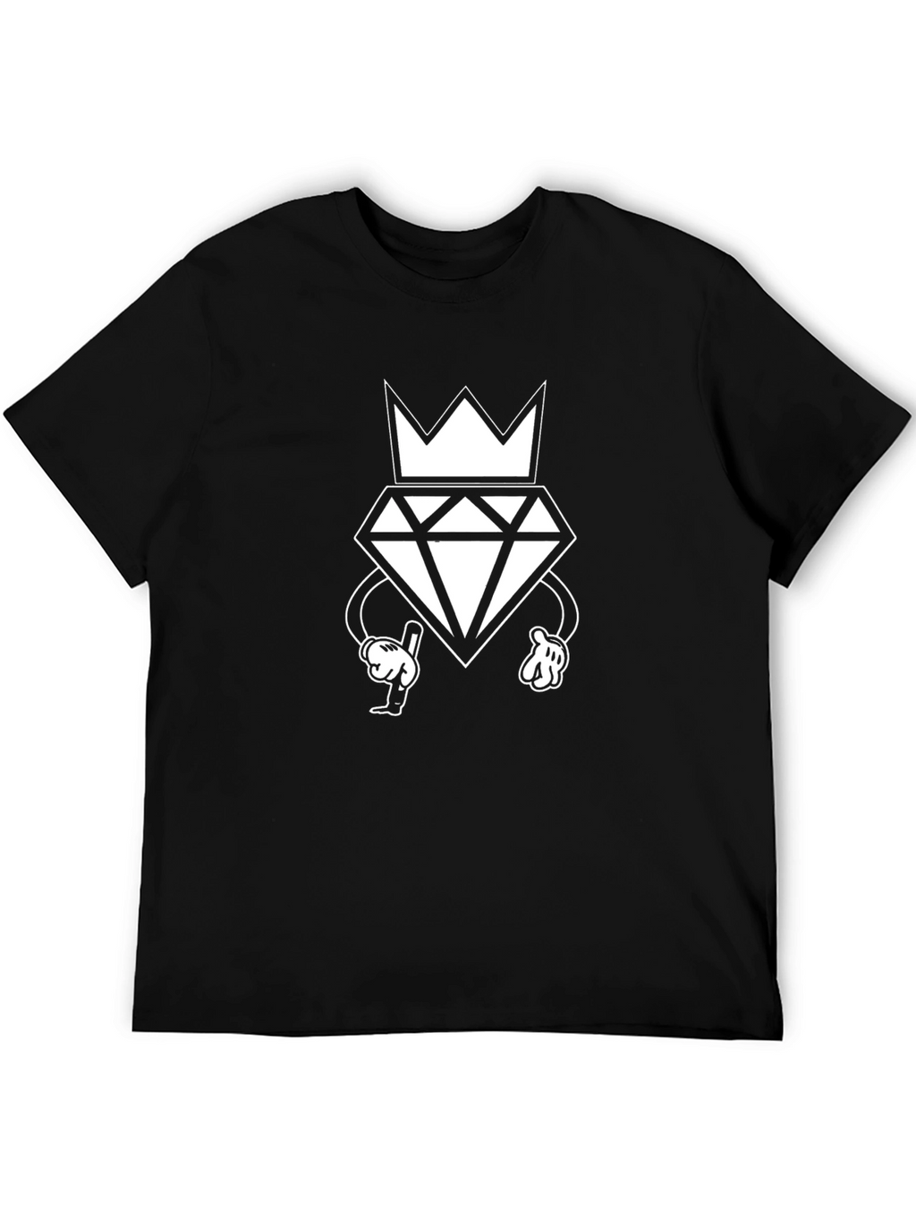 Diamond Crown Graphic Black T-Shirt