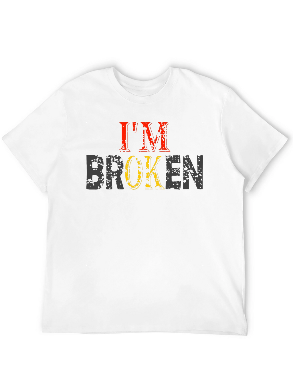 Im Broken Graphic Tee - Distressed Print