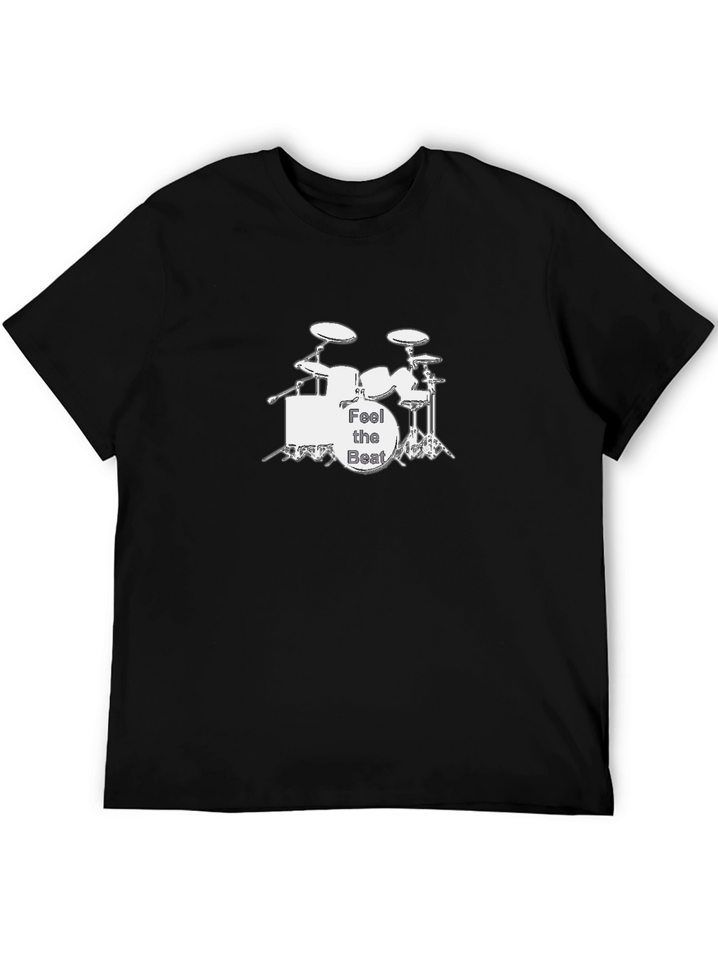Feel the Beat Drum Kit Black Graphic Tee