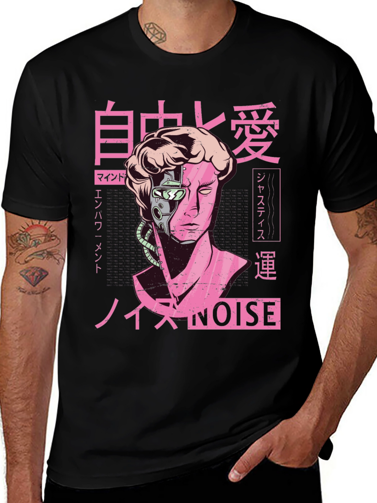 Cyberpunk Statue Head T-Shirt