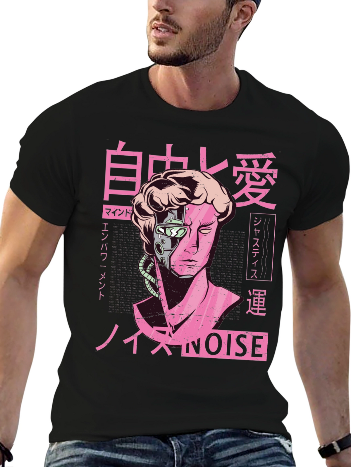 Cyberpunk Statue Head T-Shirt
