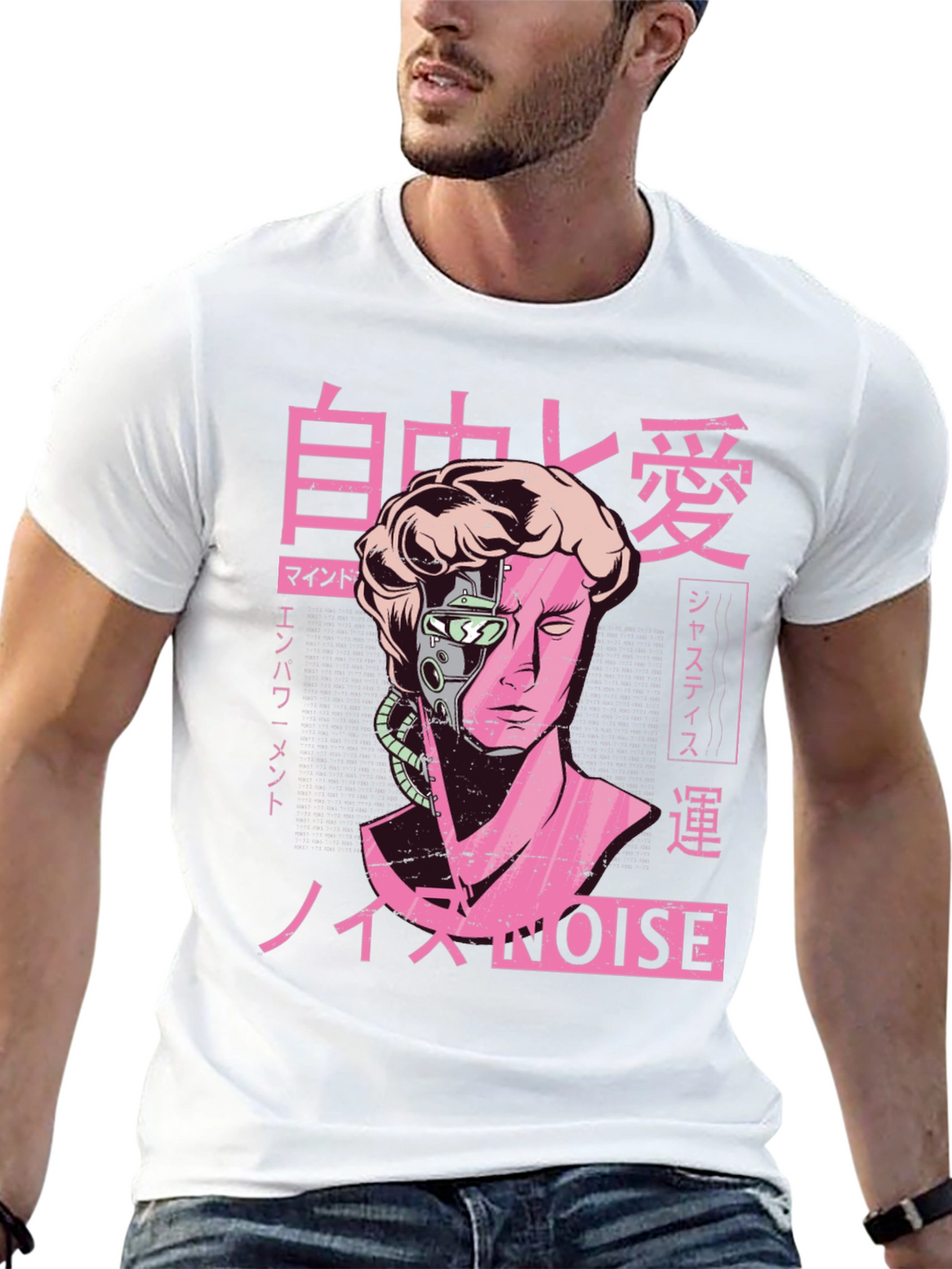 Cyberpunk Statue Head T-Shirt