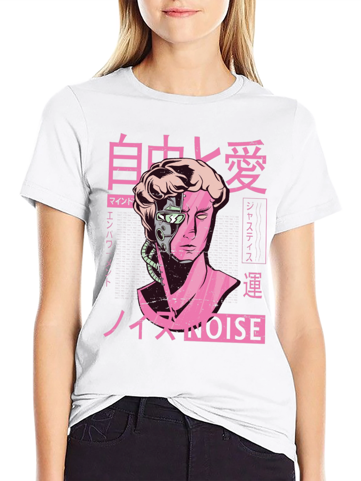 Cyberpunk Statue Head T-Shirt