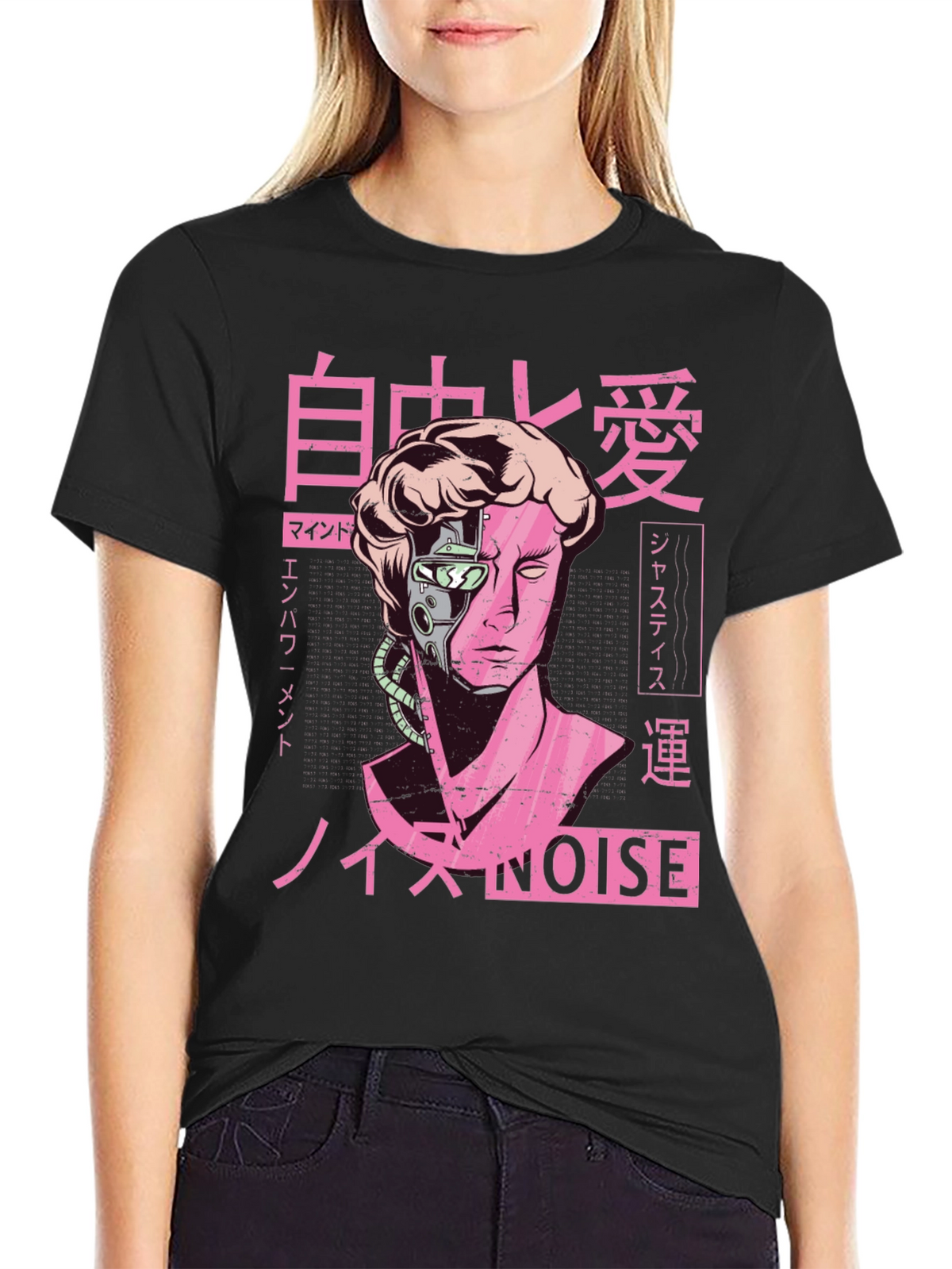 Cyberpunk Statue Head T-Shirt