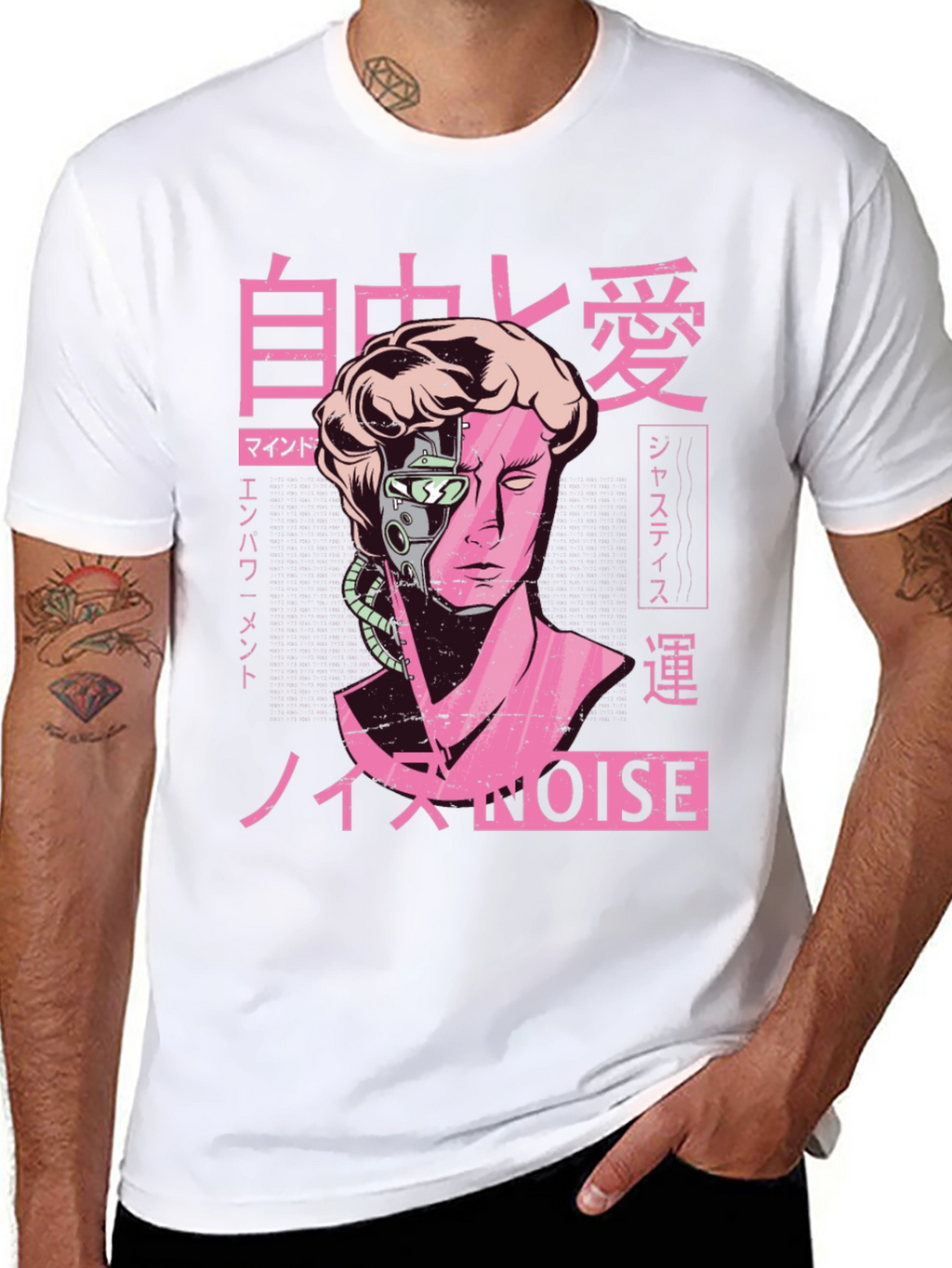Cyberpunk Statue Head T-Shirt