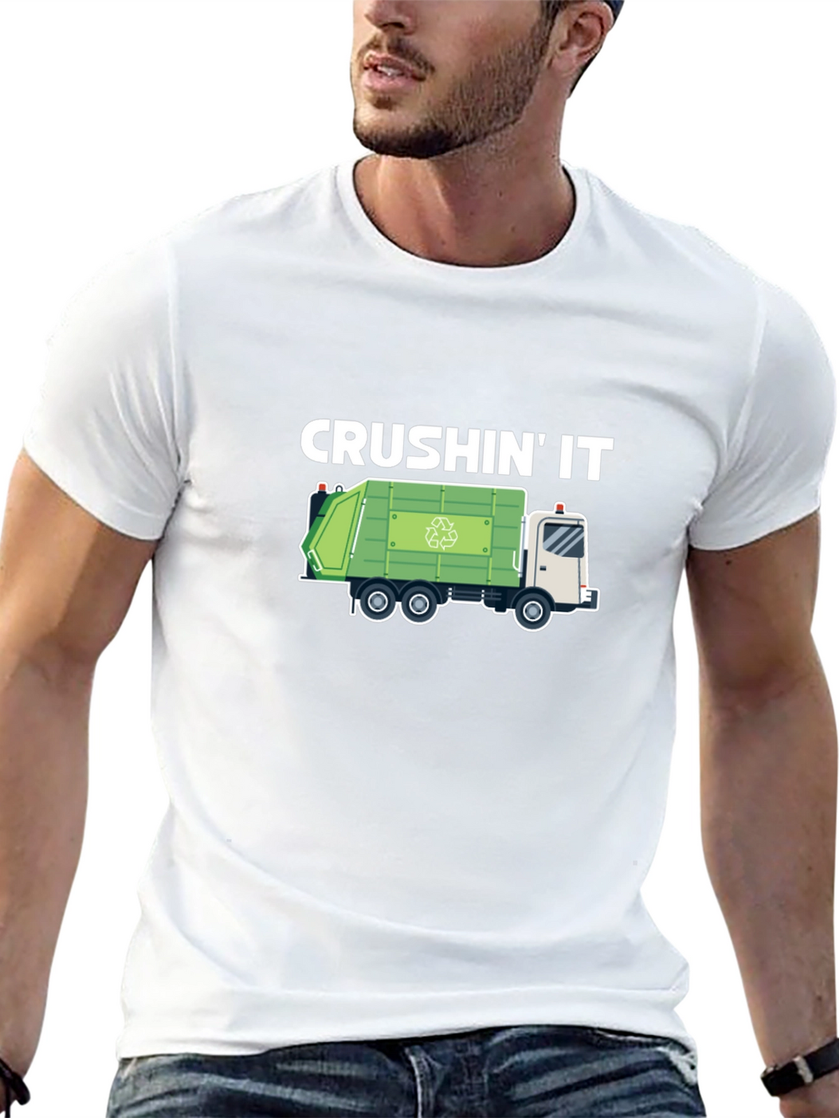 Crushin It Garbage Truck Graphic T-Shirt