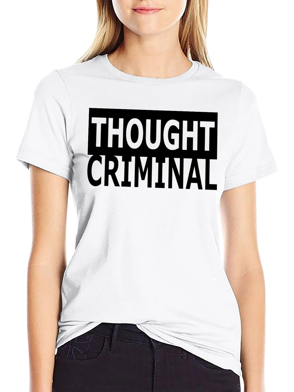 Thought Criminal Black Graphic T-Shirt