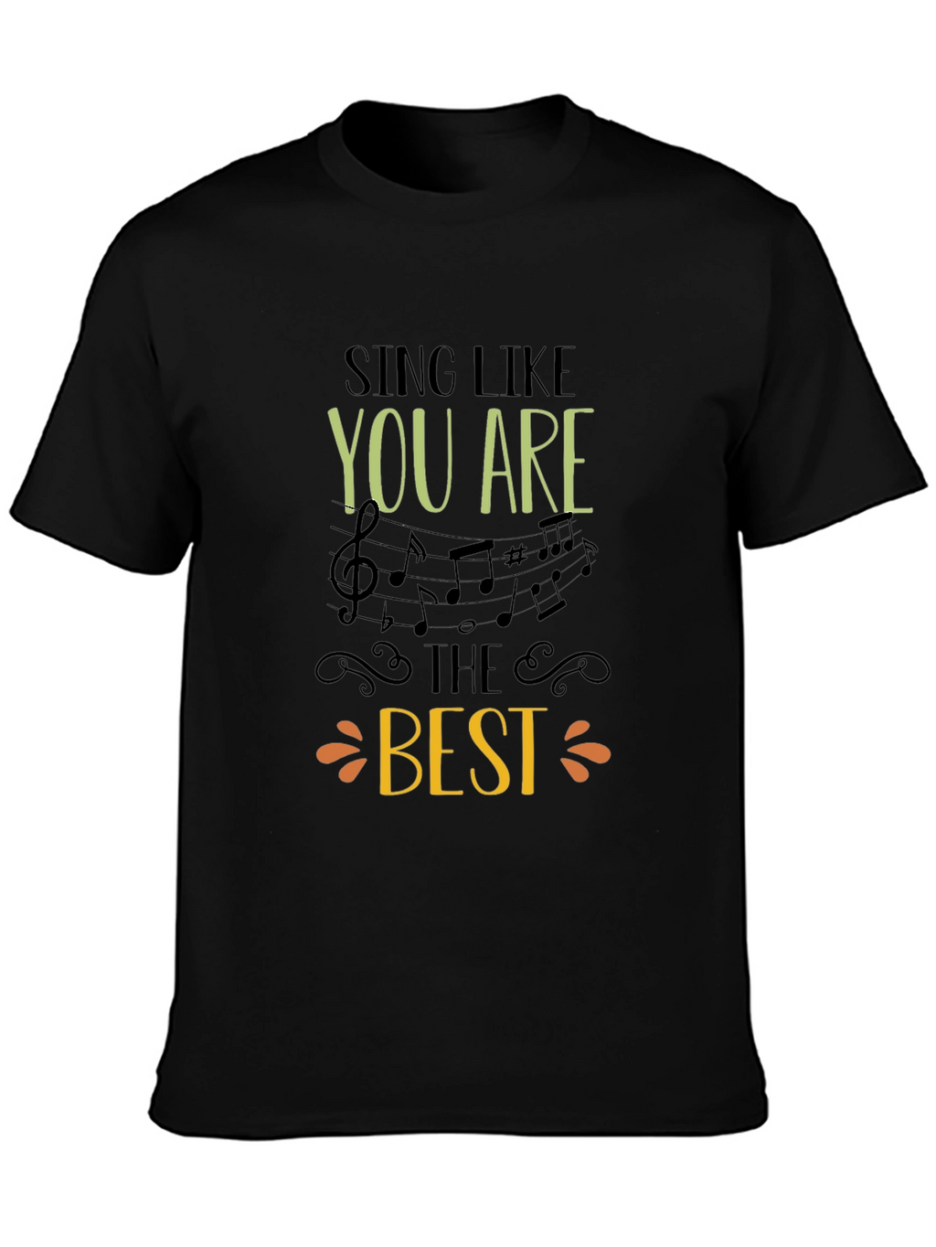 Sing Like You Are The Best Black Graphic Tee