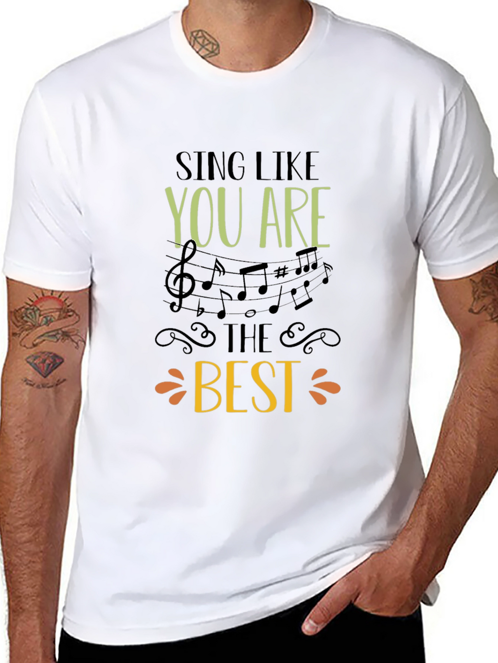Sing Like You Are The Best Black Graphic Tee
