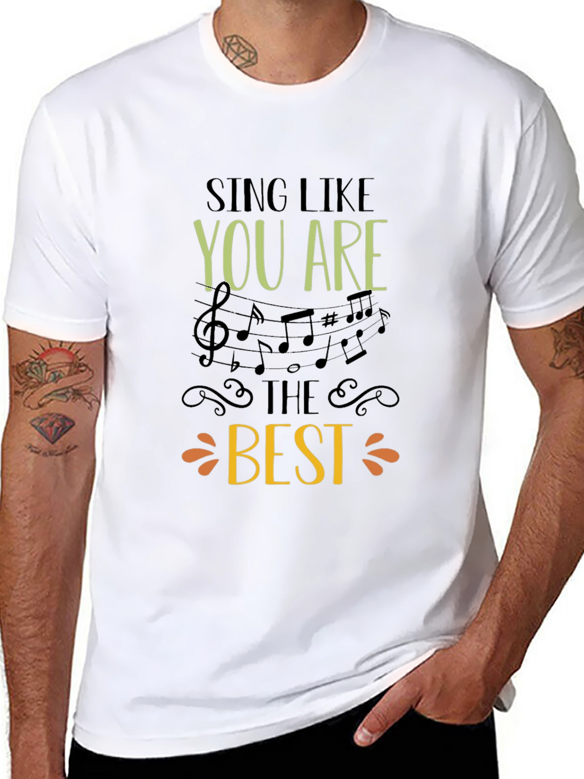 Sing Like You Are The Best Black Graphic Tee
