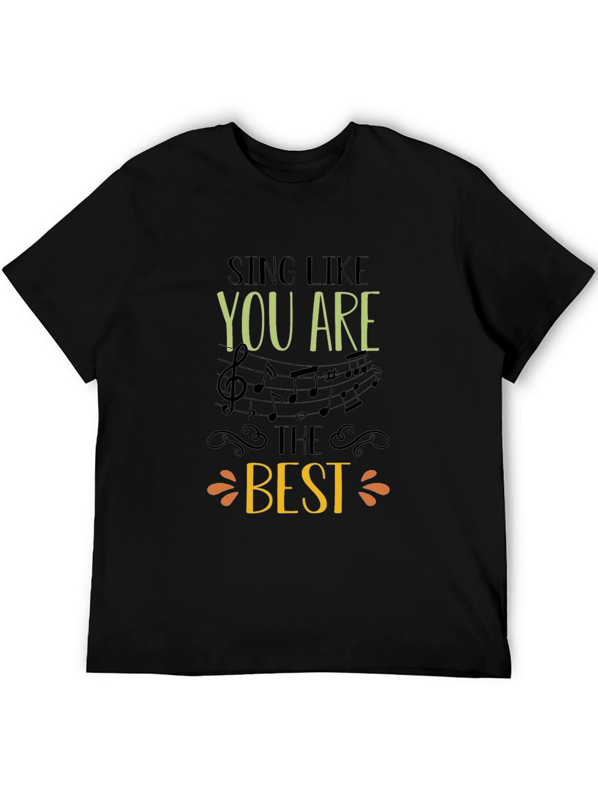 Sing Like You Are The Best Black Graphic Tee