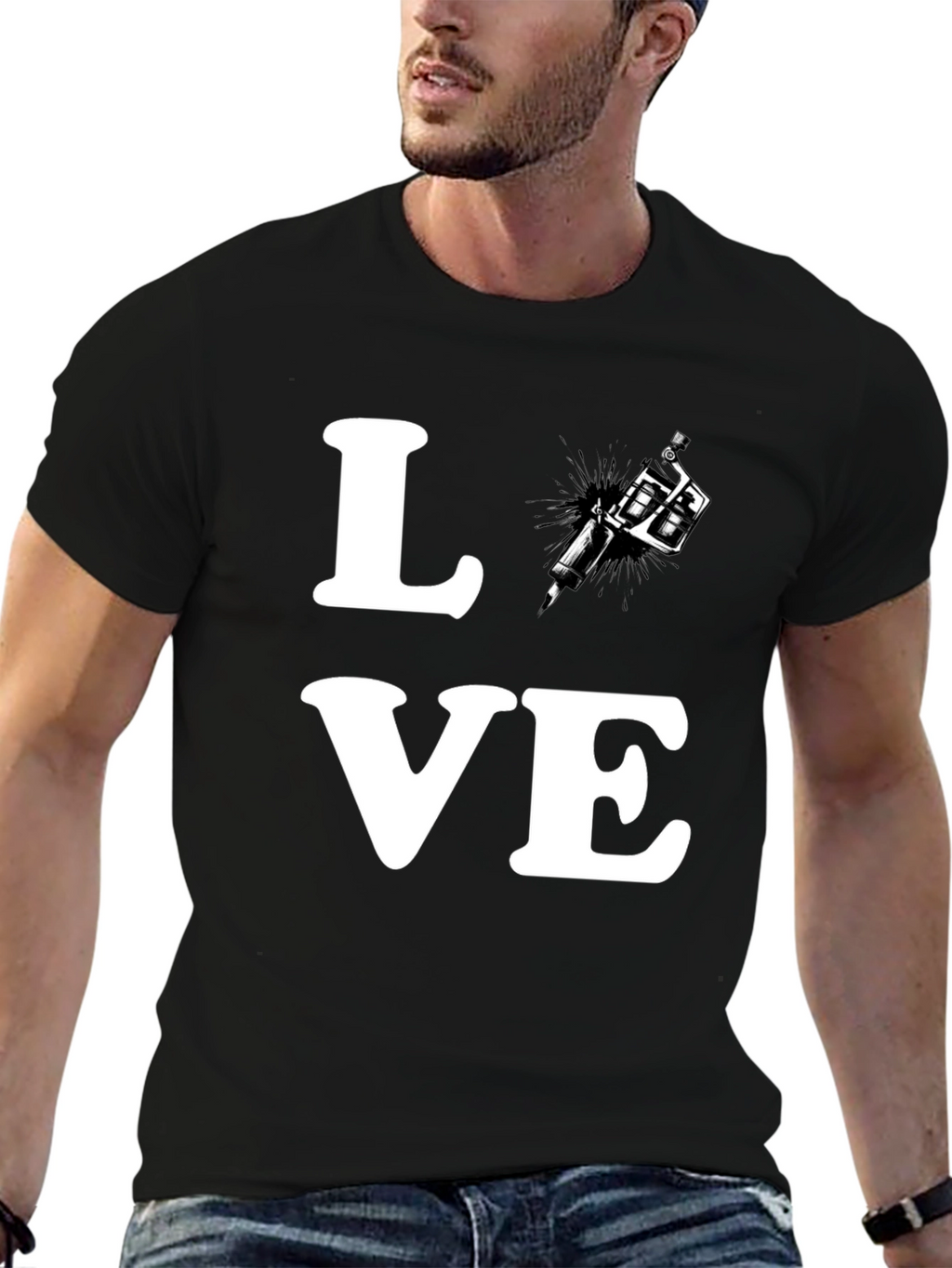 Love Tattoo Artist T-Shirt - Black Graphic Tee