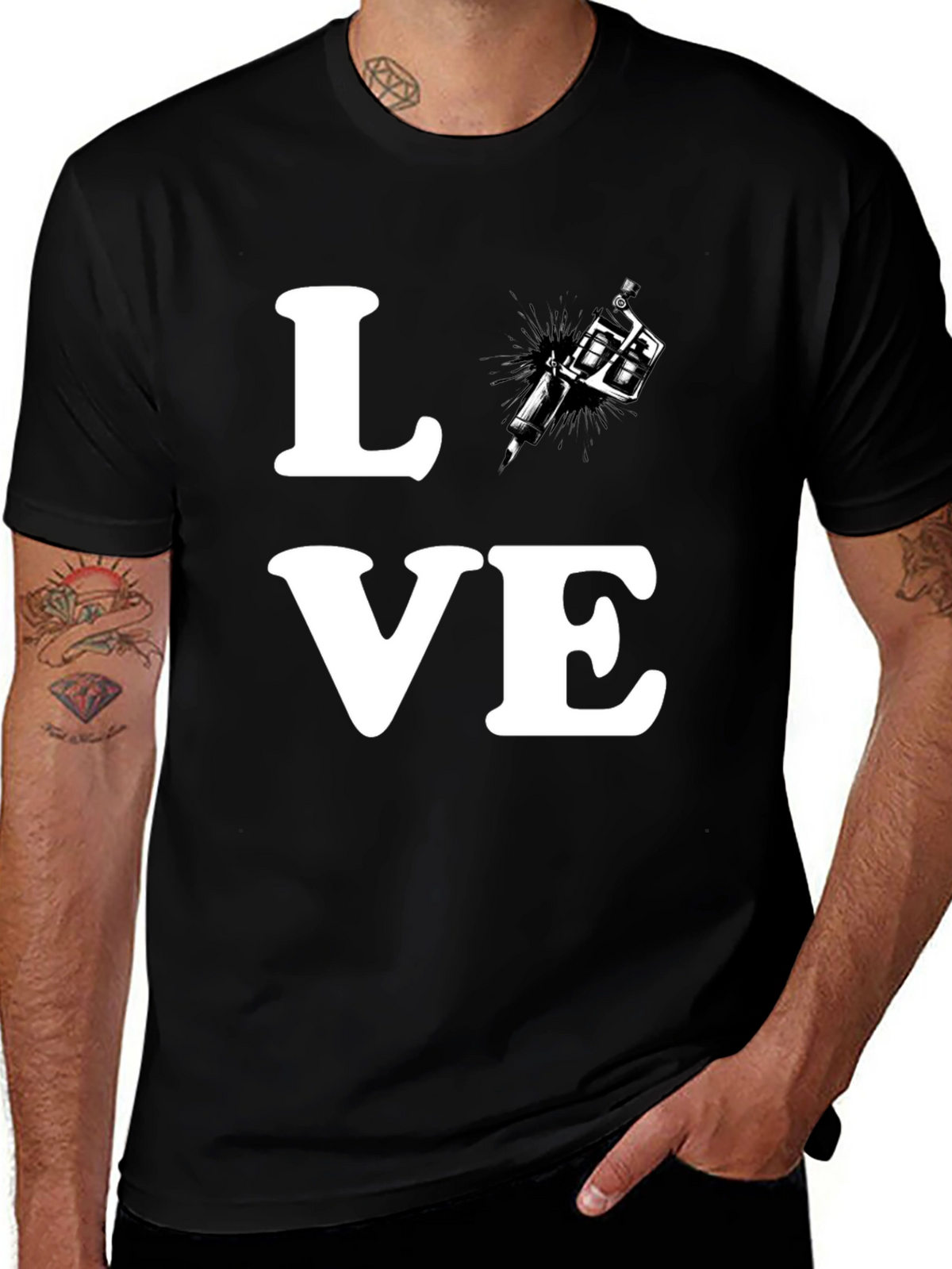 Love Tattoo Artist T-Shirt - Black Graphic Tee