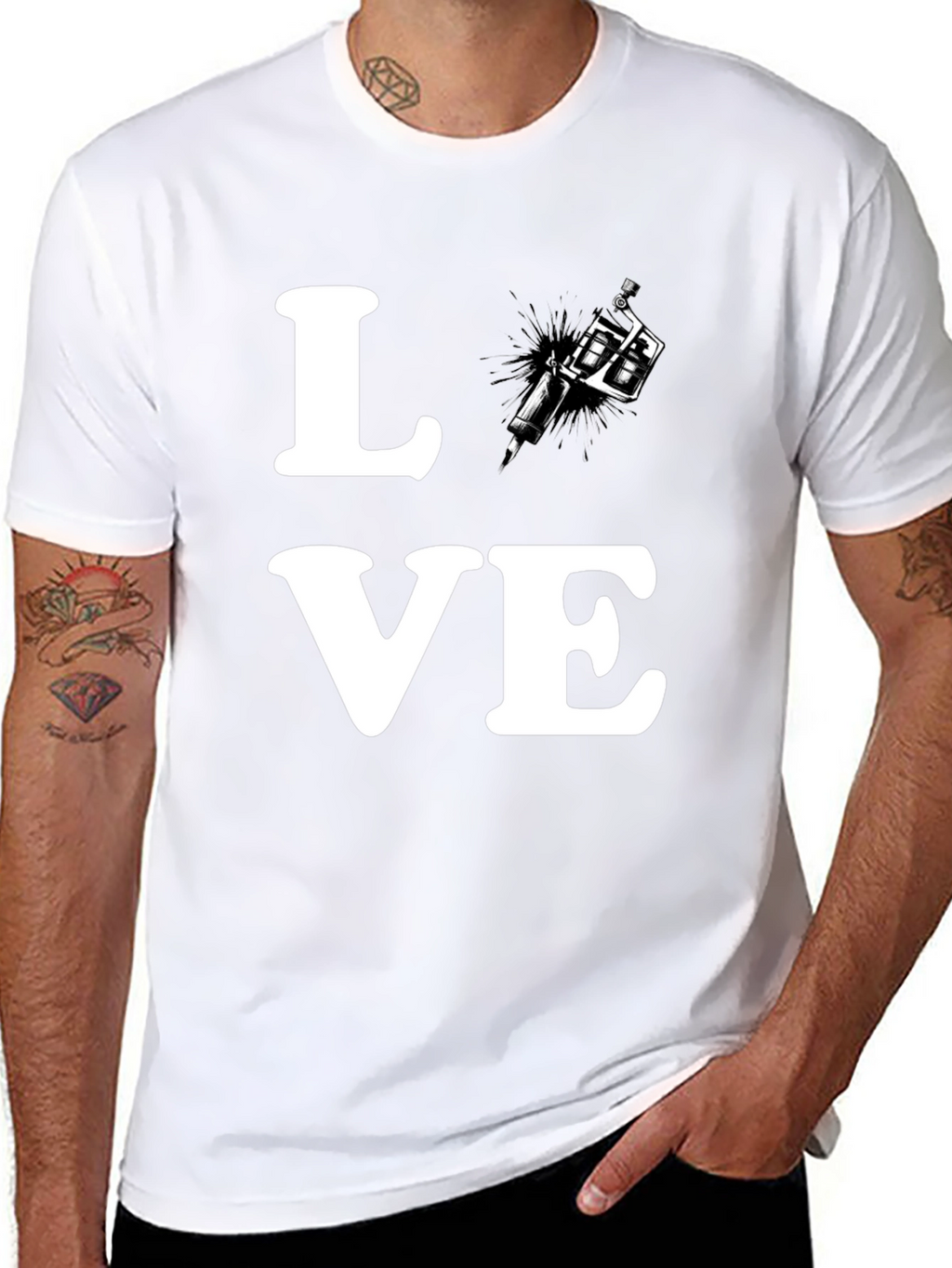 Love Tattoo Artist T-Shirt - Black Graphic Tee