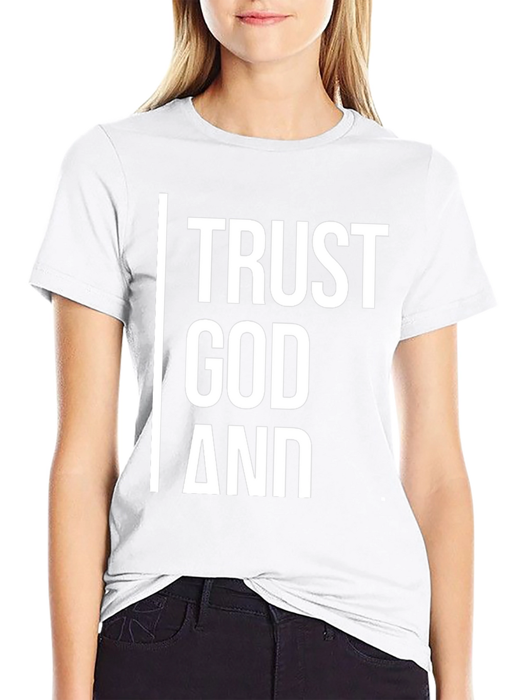 Trust God T-Shirt - Black Cotton