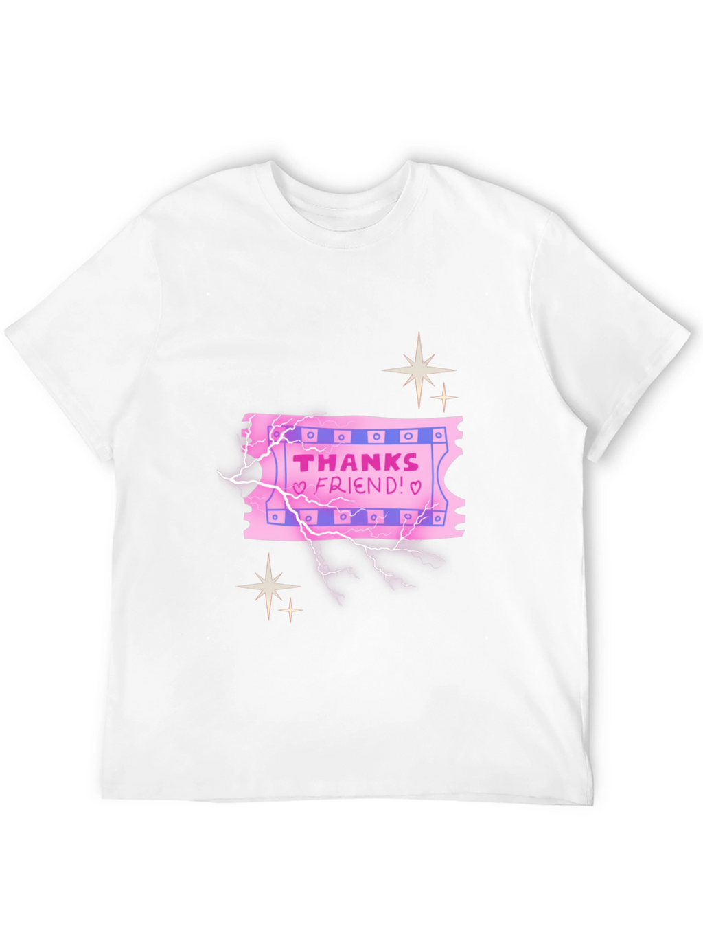 Thanks Friend Graphic Tee - Black