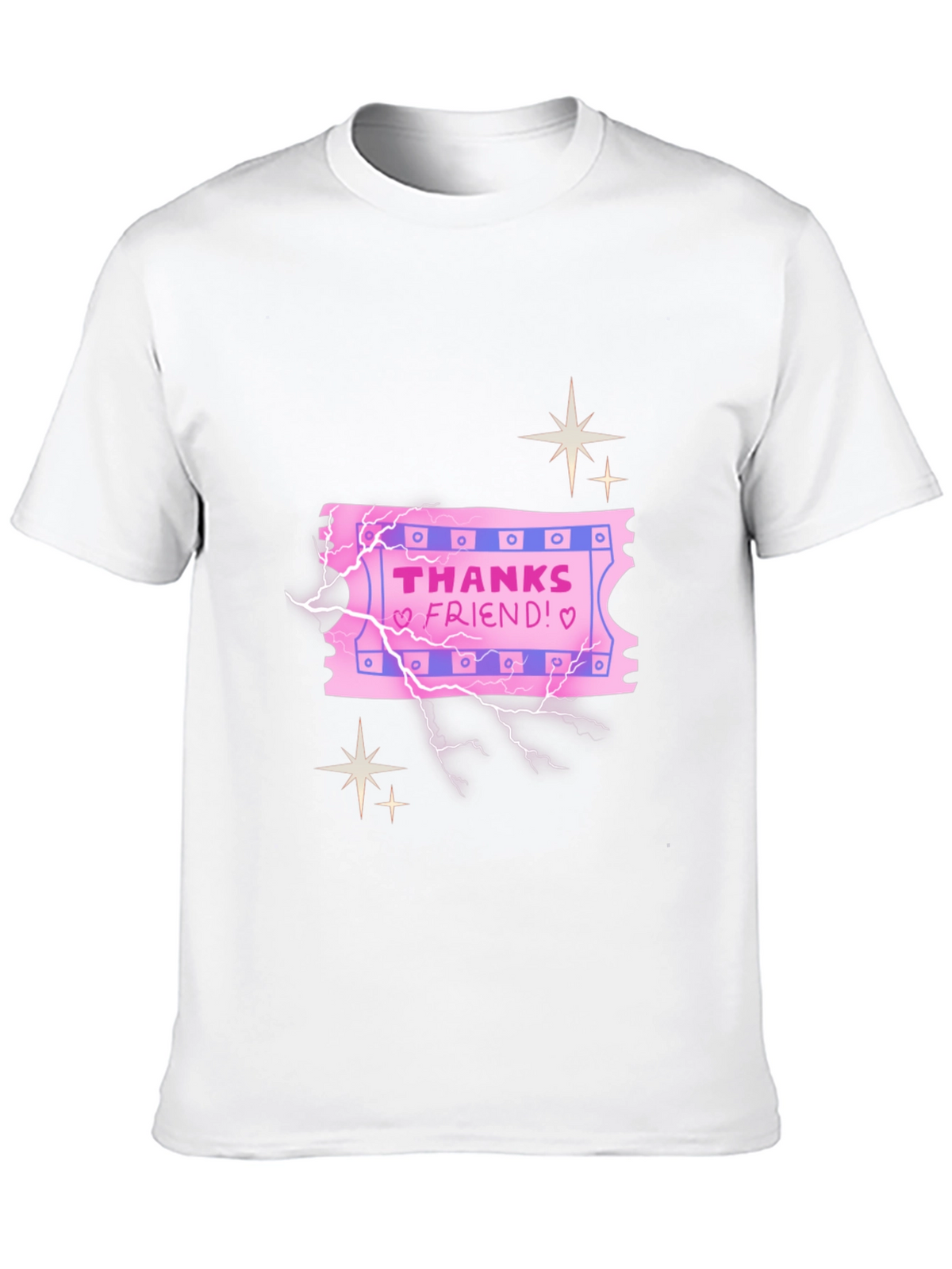 Thanks Friend Graphic Tee - Black