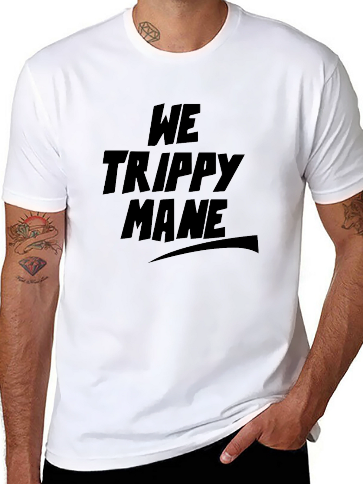 We Trippy Mane Black T-Shirt
